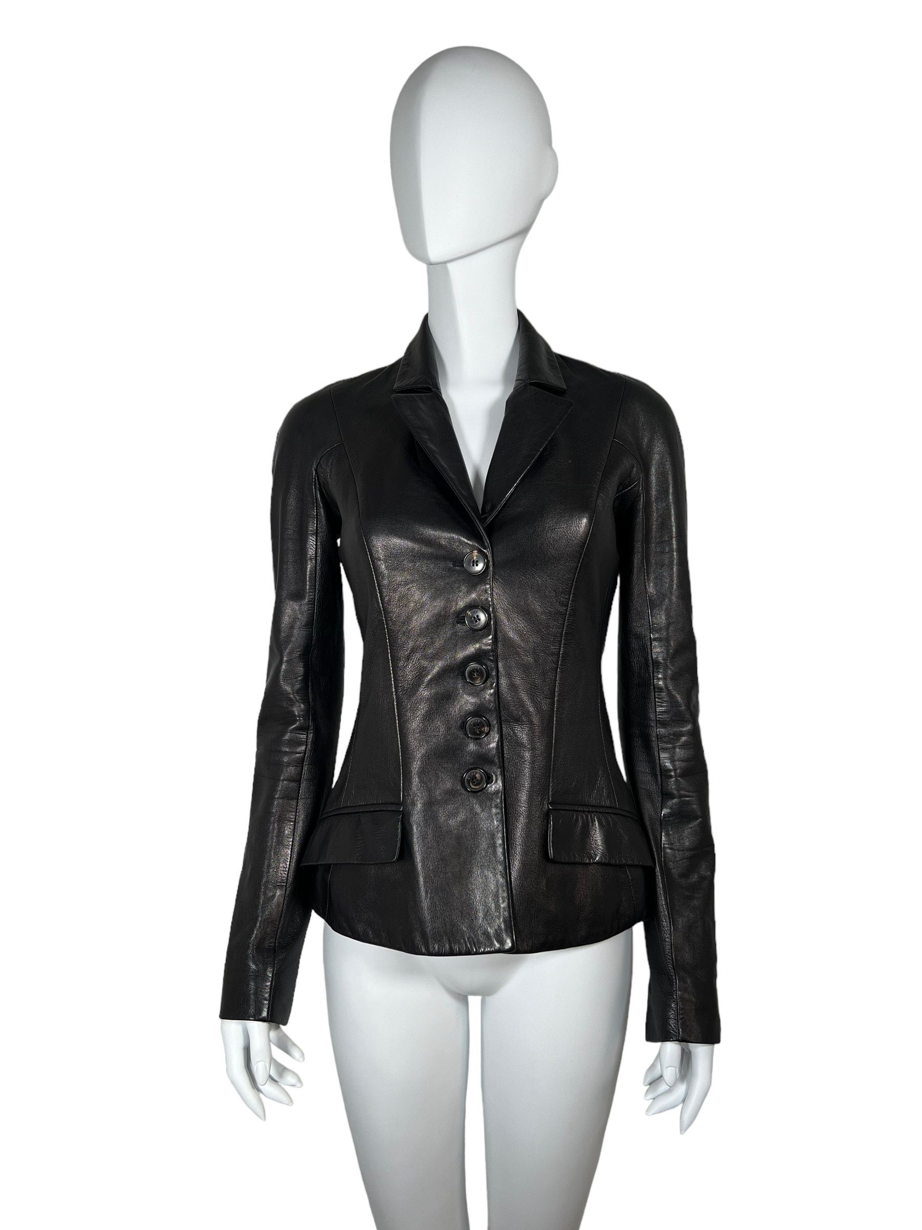 Dior Christian Dior by John Galliano 2008 Leather Jacket Size S / US 4 / IT 40 - 1 Thumbnail