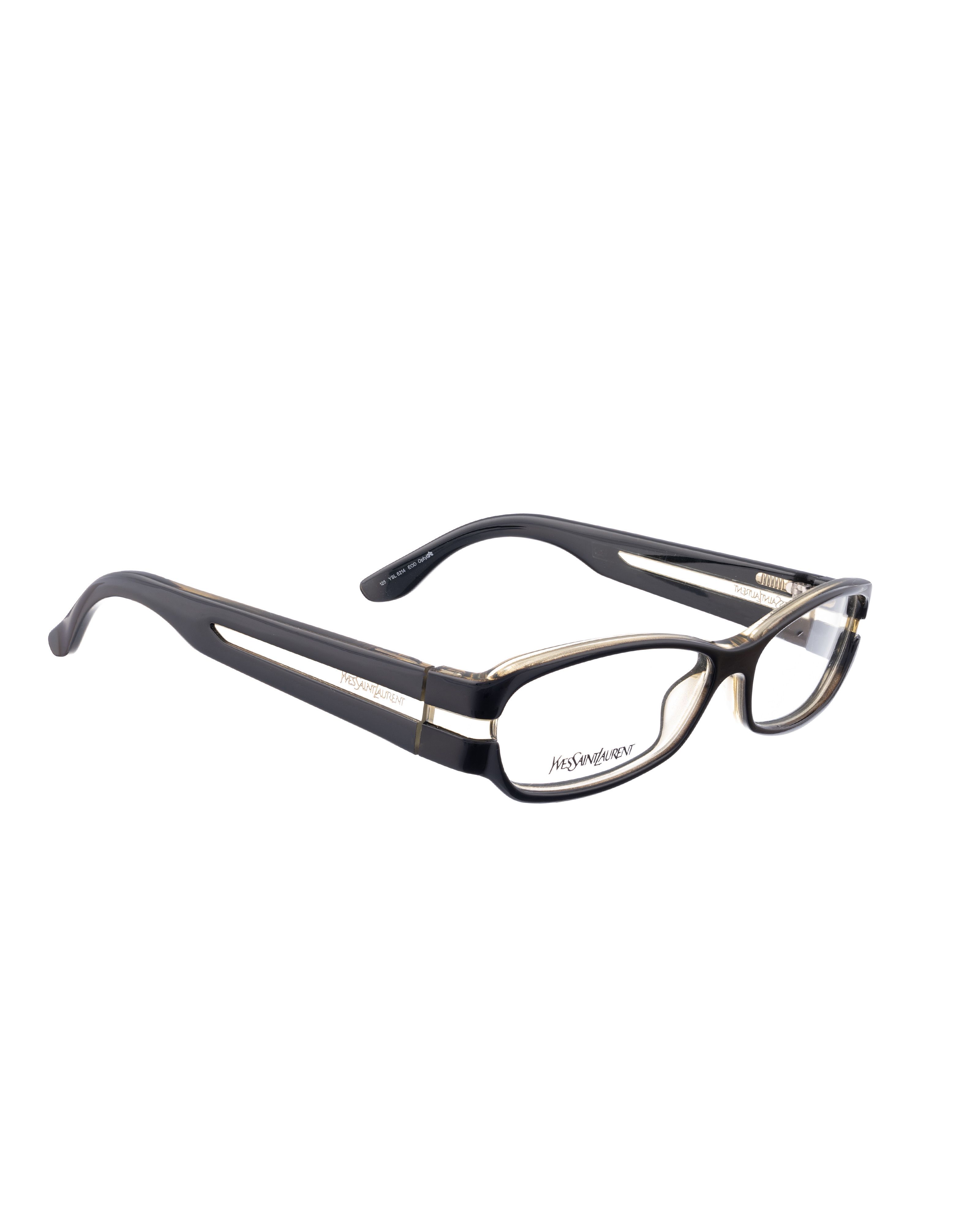 Saint Laurent Paris Yves Saint Laurent 00s Black Glasses Transparent Elements Size ONE SIZE - 2 Thumbnail
