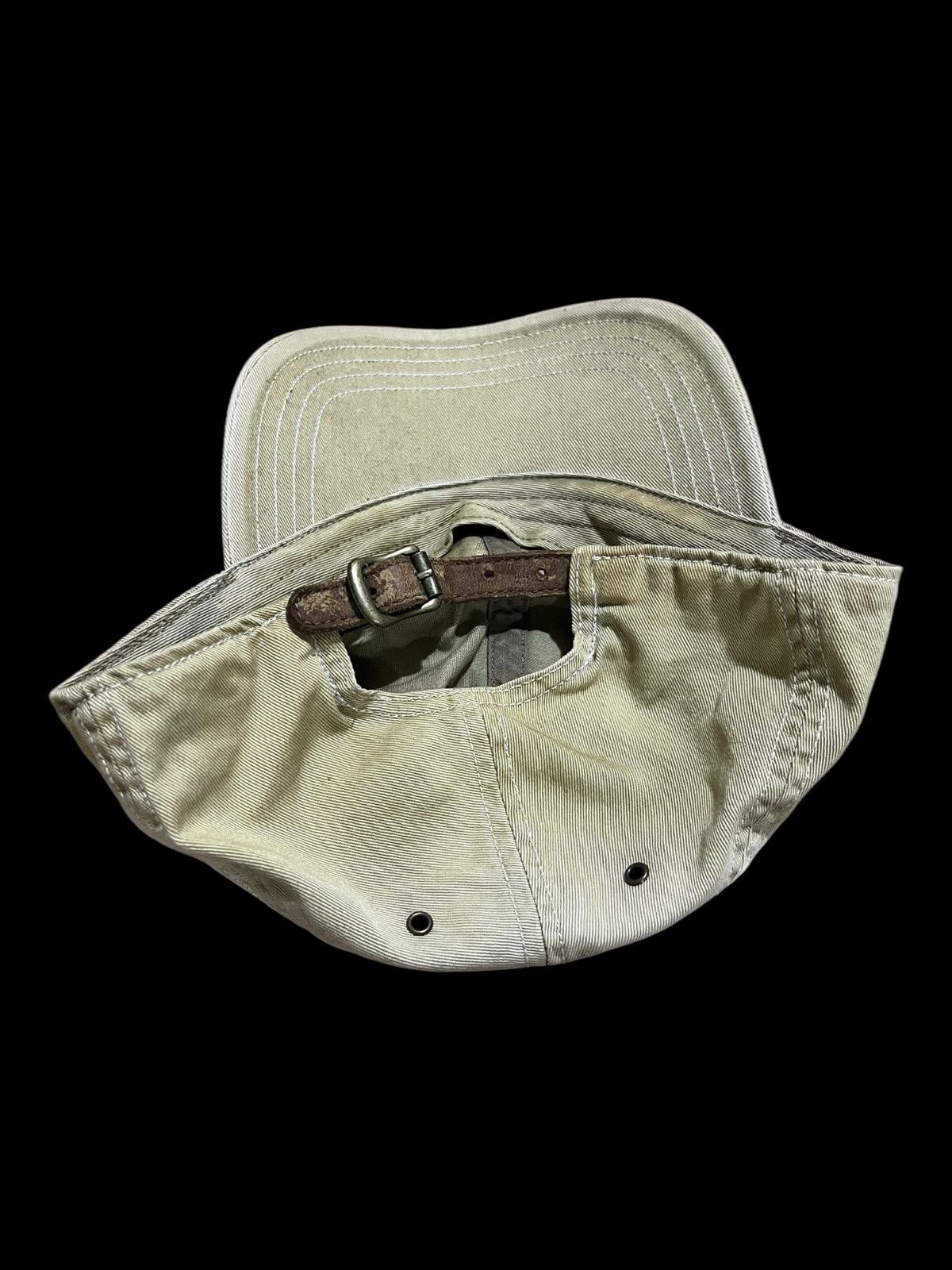 RRL Ralph Lauren Vintage RRL Double RL Patches Canvas Leather Adjustable Cap Size ONE SIZE - 6 Thumbnail