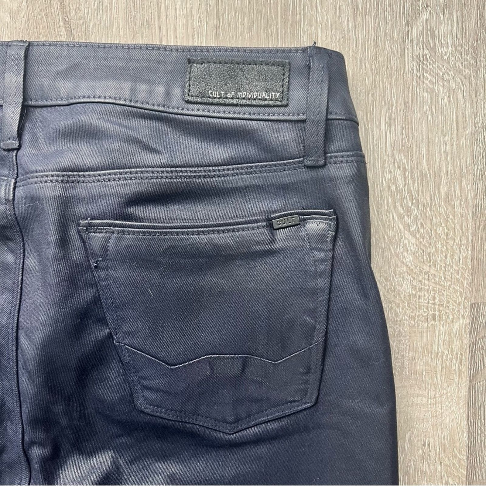 Cult Of Individuality Cult of Individuality Moto Skinny Leather Straight Jeans 27 Size 27" / US 4 / IT 40 - 10 Thumbnail