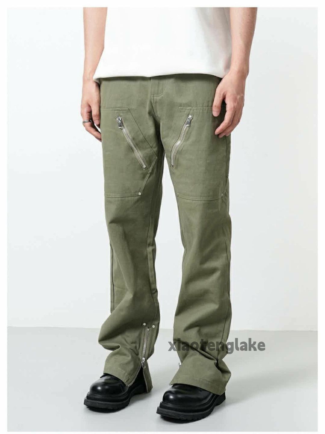 Designer × Japanese Brand × Vintage zipper utility outdoor sports carpenter flared pants Size US 32 / EU 48 - 6 Thumbnail