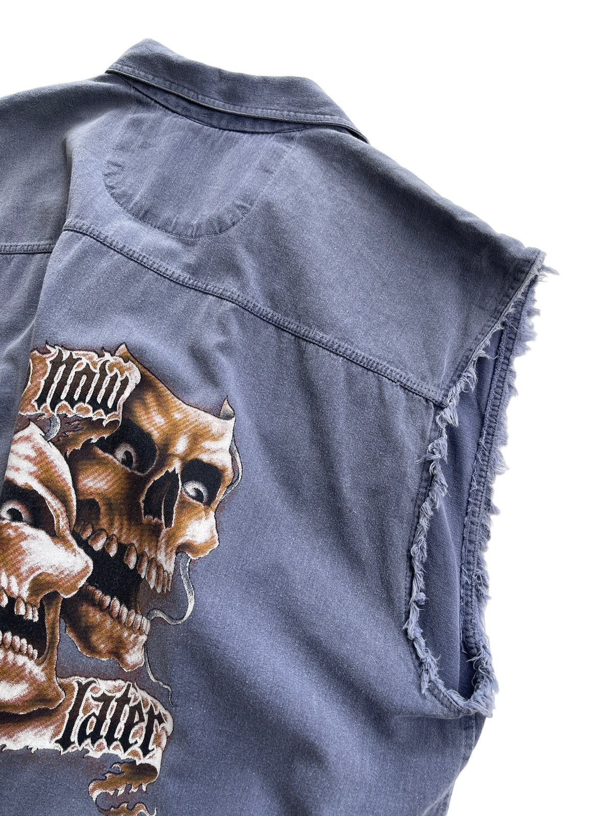 Vintage Vintage Rockabilly Riding Shirt "Play Now Pay Later" Size US XL / EU 56 / 4 - 2 Thumbnail