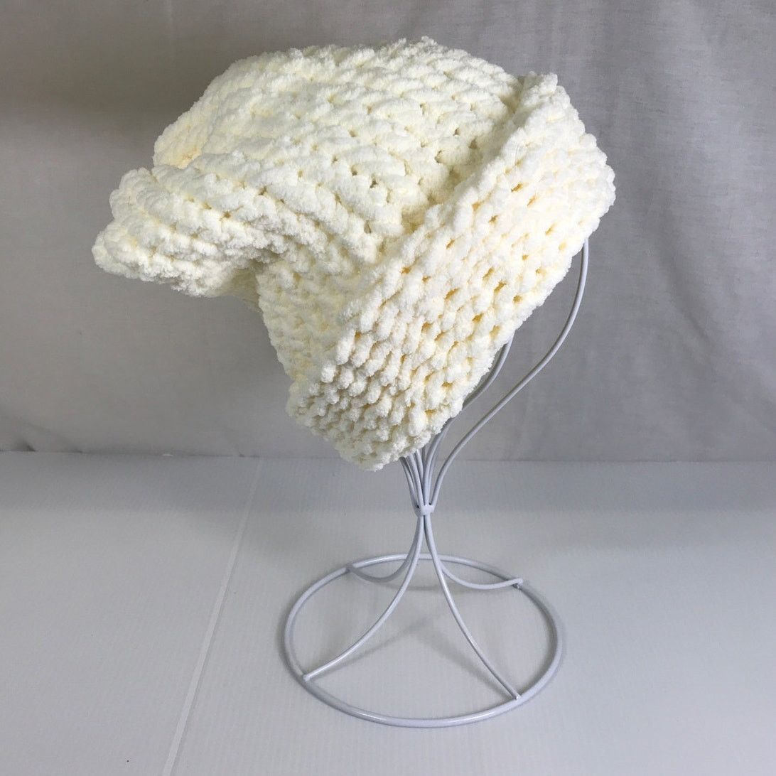 Handmade NWT Handmade Chunky Knitted Cream Adult Slouchy Beanie Size ONE SIZE - 2 Thumbnail