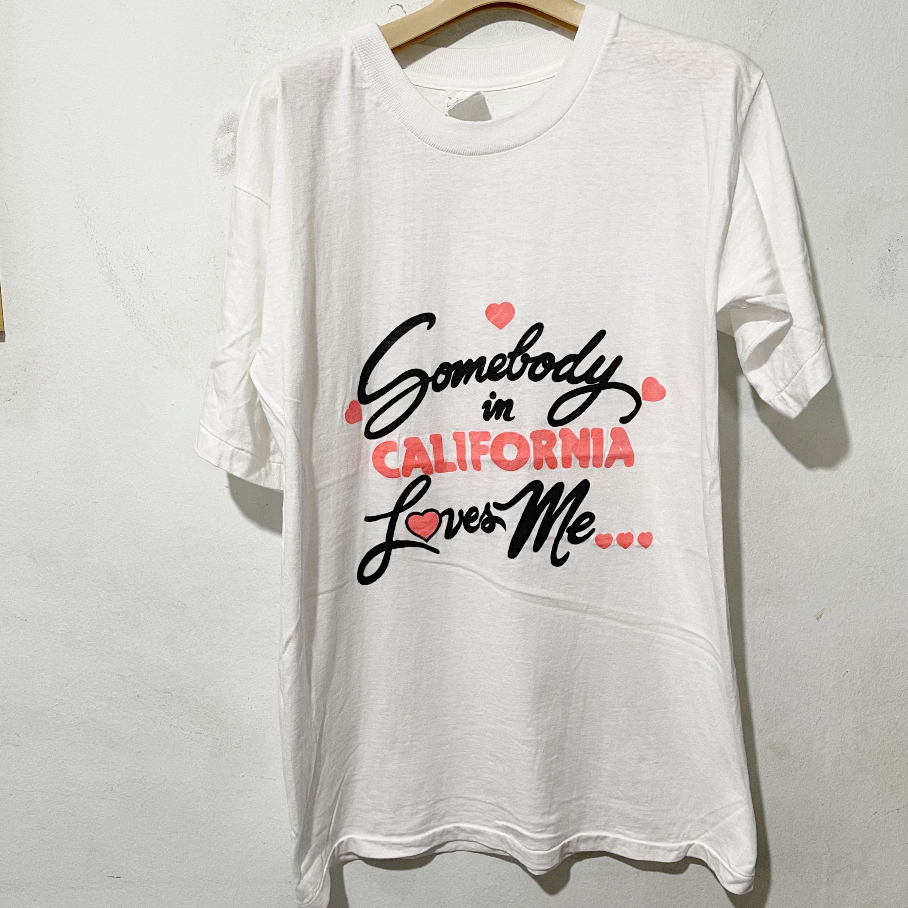 Vintage Vintage 80s Somebody in California Loves Me T-Shirt Size US M / EU 48-50 / 2 - 1 Thumbnail