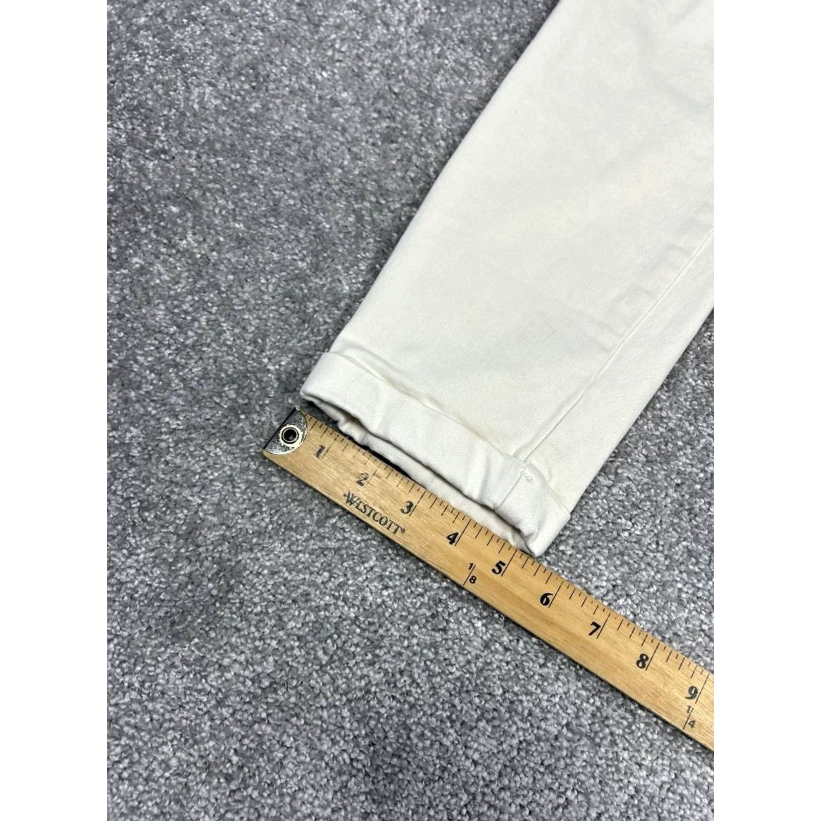 Paige Paige Christy Cargo Pants Womens 27 Cream Cotton Mid Rise Ankle Cuffed Tapered Size 27" / US 4 / IT 40 - 6 Thumbnail