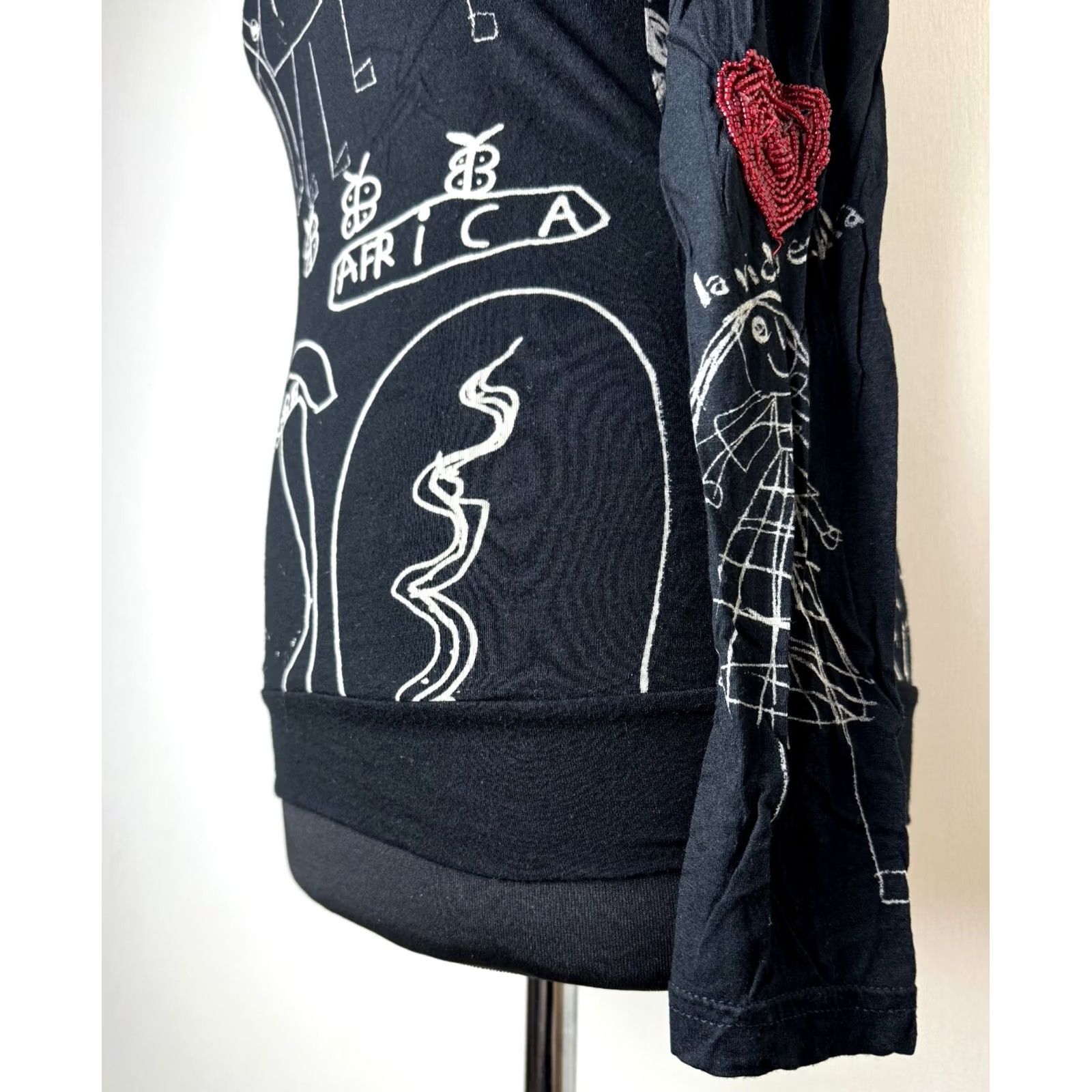 Desigual Desigual Shirt S Womens Long Sleeve Cotton Black Tunic Shirt Size S / US 4 / IT 40 - 3 Thumbnail