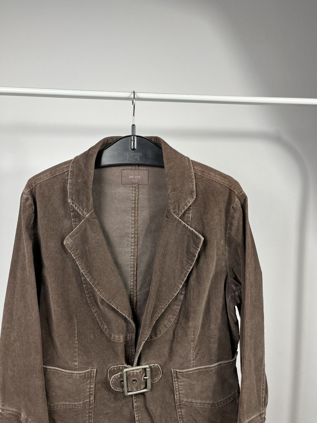 Other Vintage Brown Corduroy Womens Jacket Belted Blazer Size M / US 6-8 / IT 42-44 - 2 Thumbnail