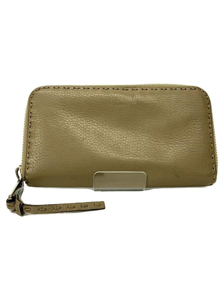Fendi Fendi Leather Long Wallet Beige Size ONE SIZE - 1 Thumbnail