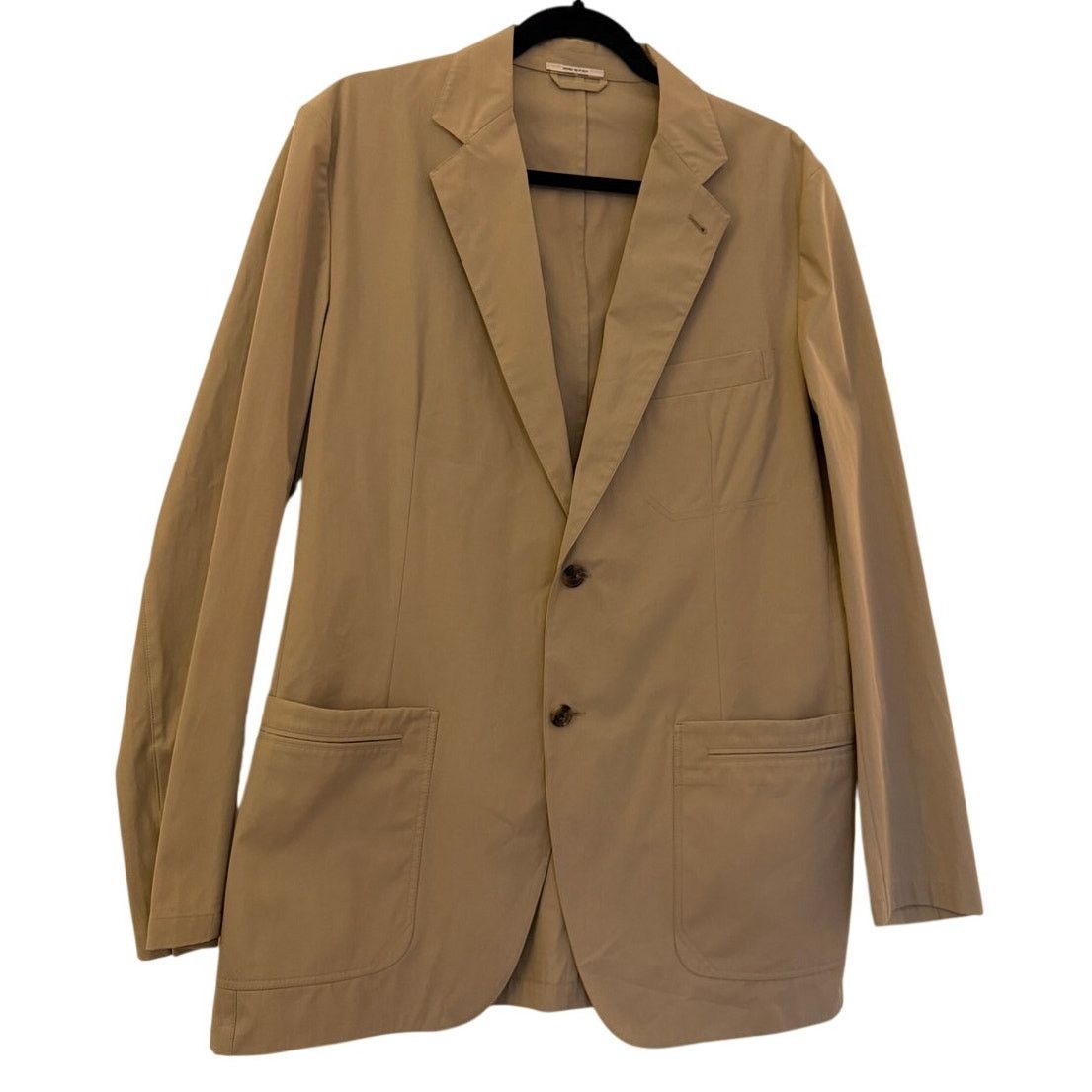 Hermes Hermès NWOT Tan Cotton Light Blazer Size 52R - 1 Thumbnail