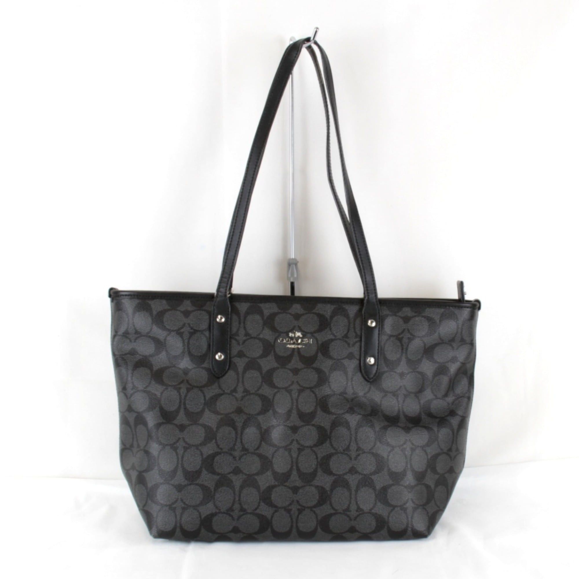 Coach COACH Signature F58292 Tote Bag in Black Leather for Women Size ONE SIZE - 1 Thumbnail