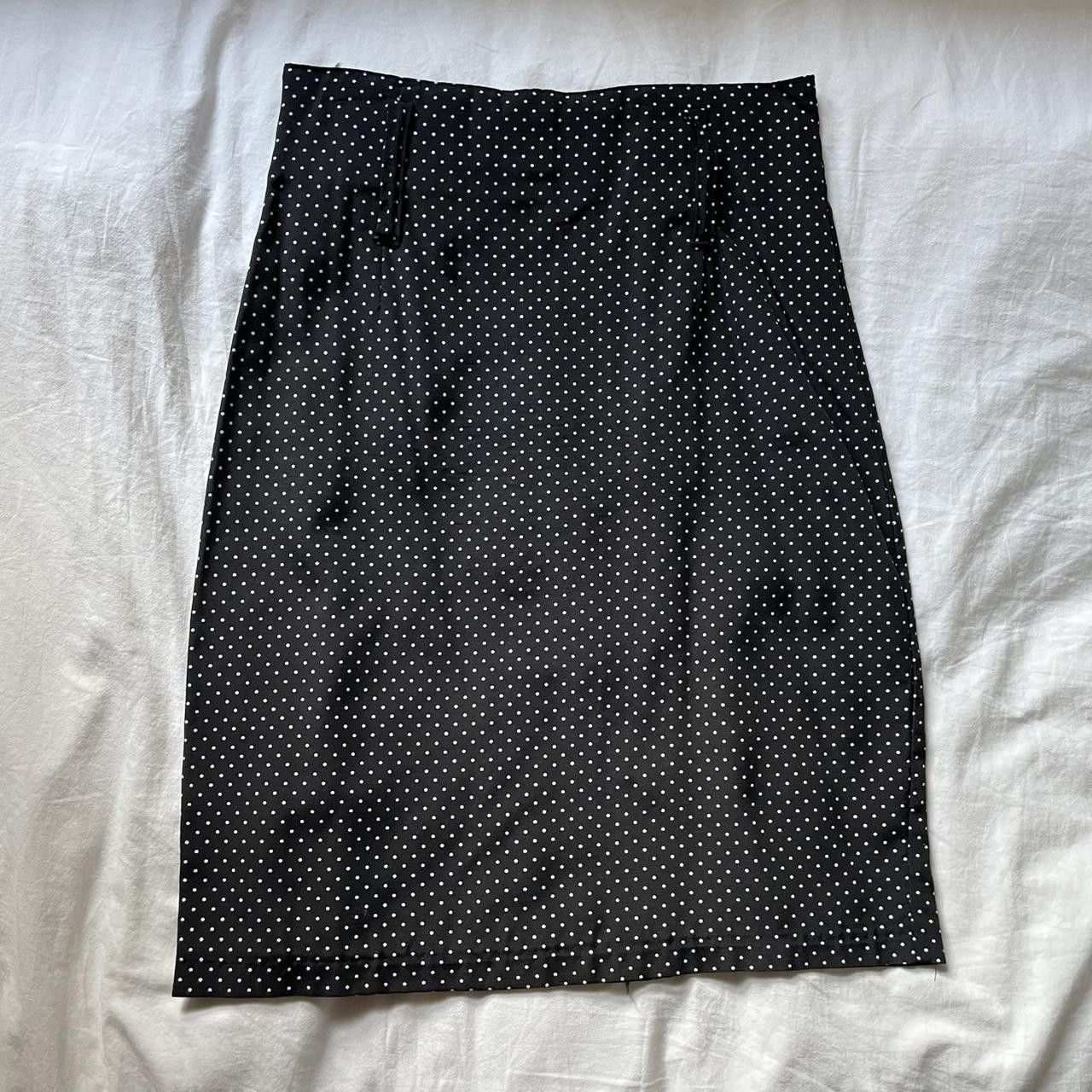 Vintage Vintage 90s Polka Dot Midi Skirt Size 27" / US 4 / IT 40 - 1 Thumbnail