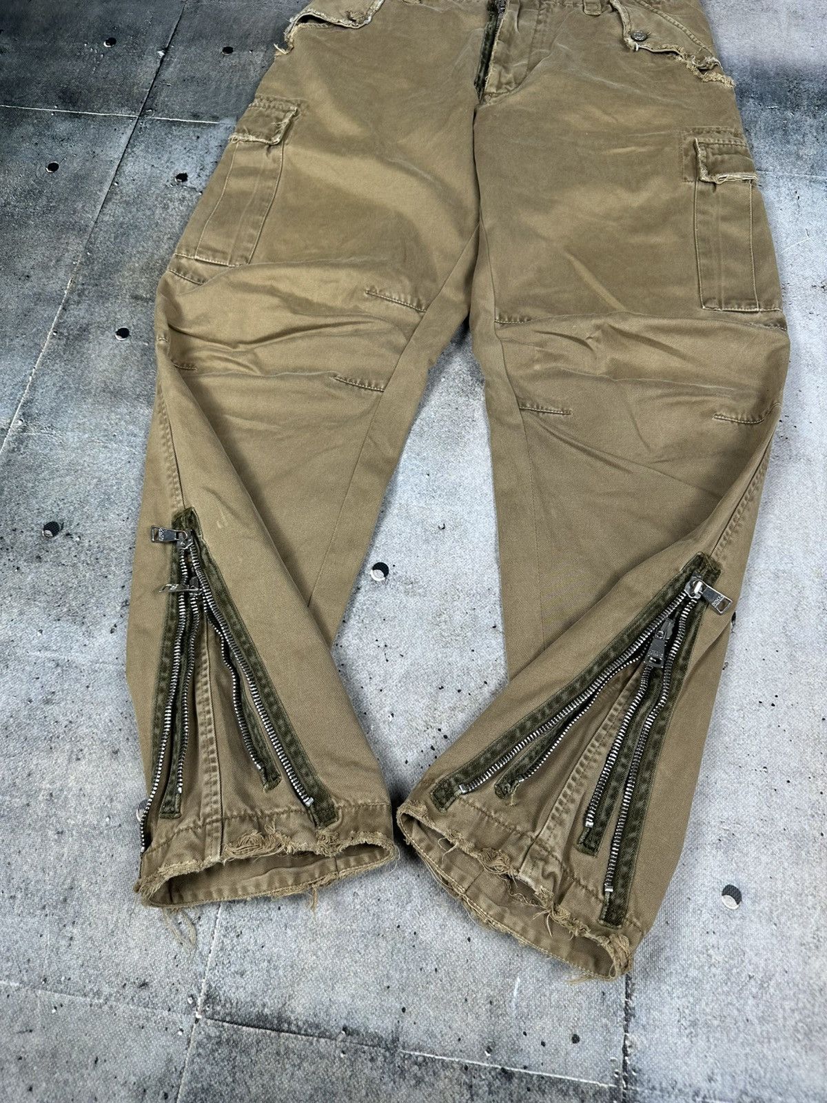 Dolce & Gabbana Dolce Gabanna Archival Cargo Pants Combat Zippers Size US 35 - 3 Thumbnail