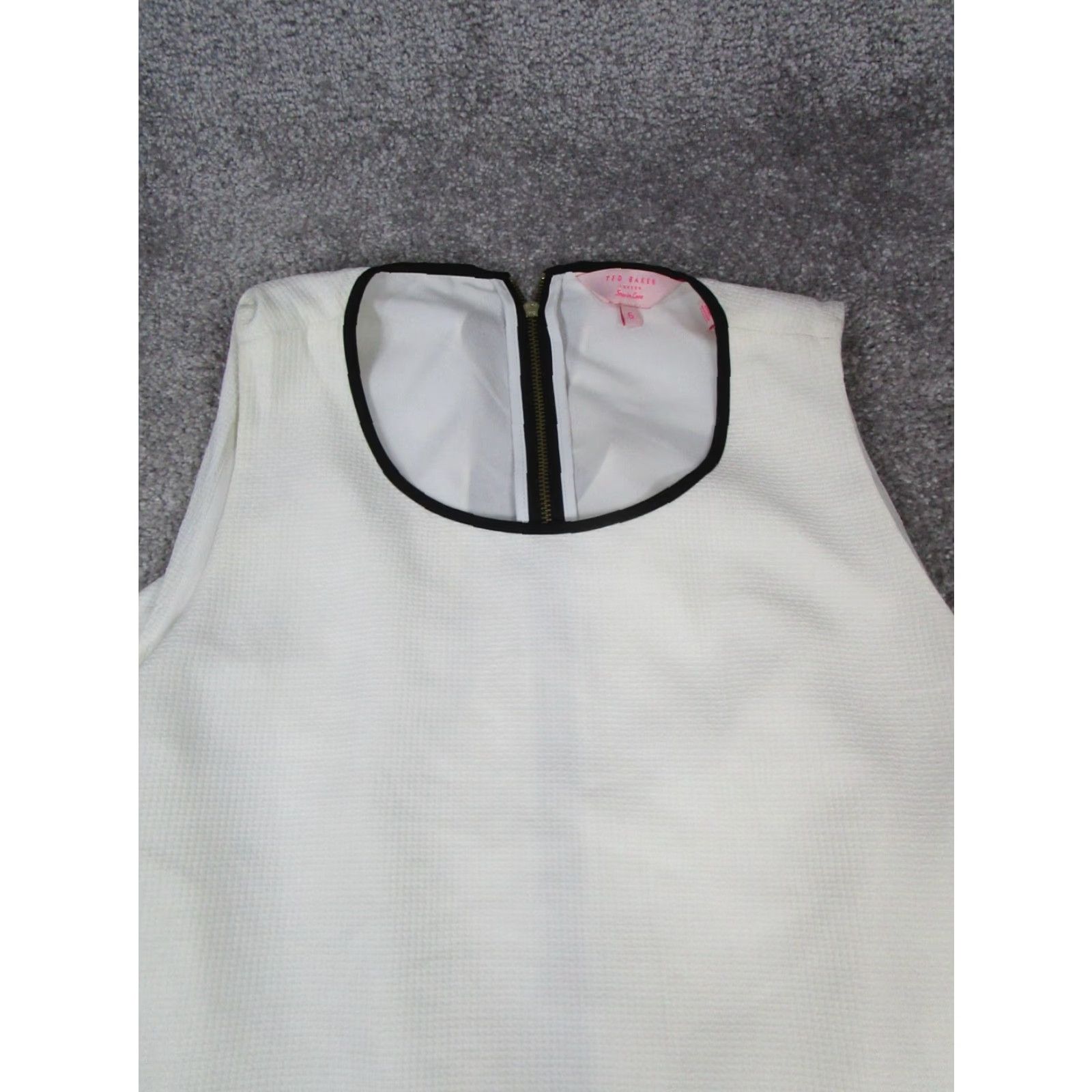 Ted Baker Ted Baker Jumpsuit Womens XL White One-Piece Sleeveless Round Neck Zip Casual Party/Cocktail Travel Size 40" / US 18 - 2 Thumbnail