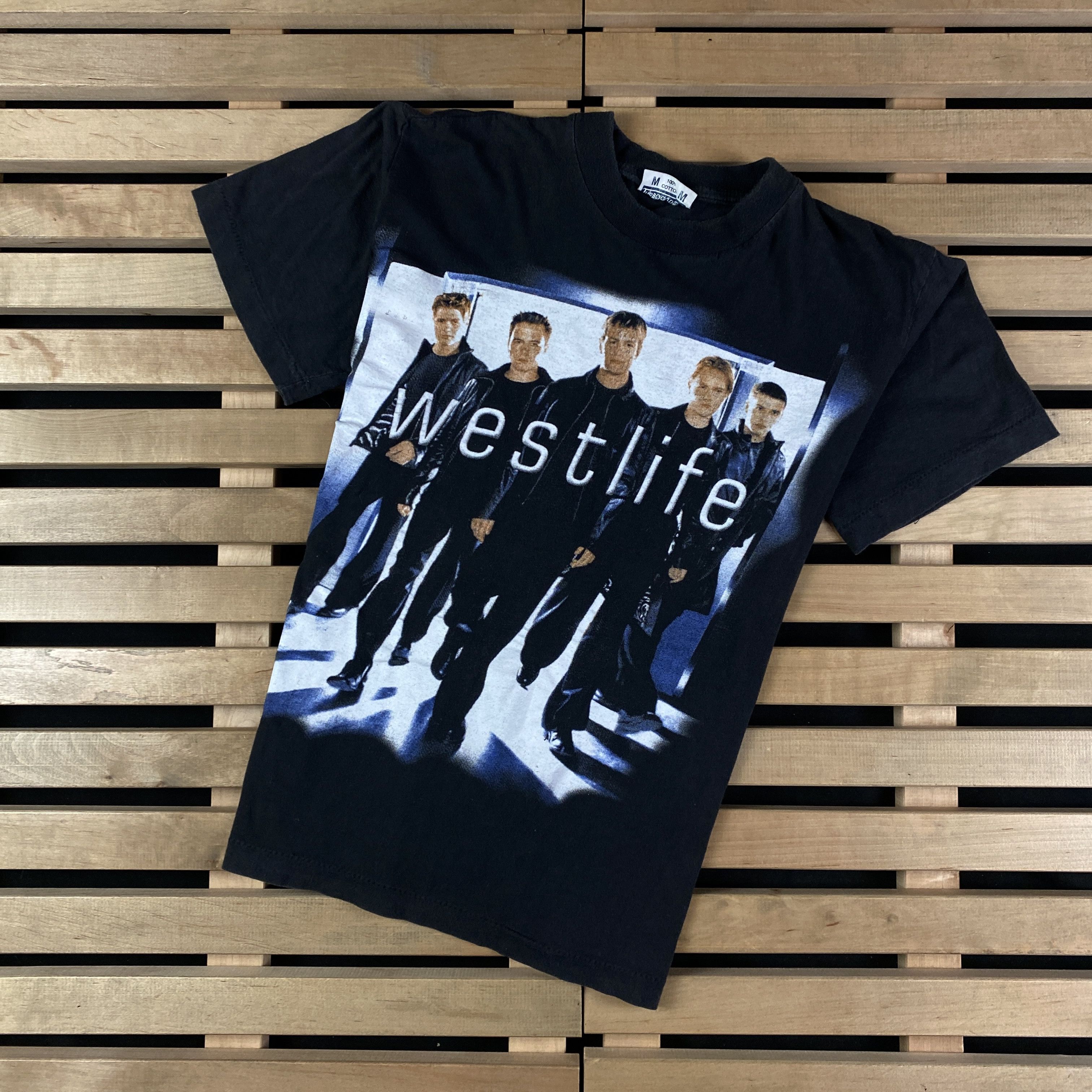 Westlife 2001 Tour Tシャツ Mサイズ　ウエストライフ Band Tees × Vintage Mens Vintage T-Shirt Westlife 2001 Size M