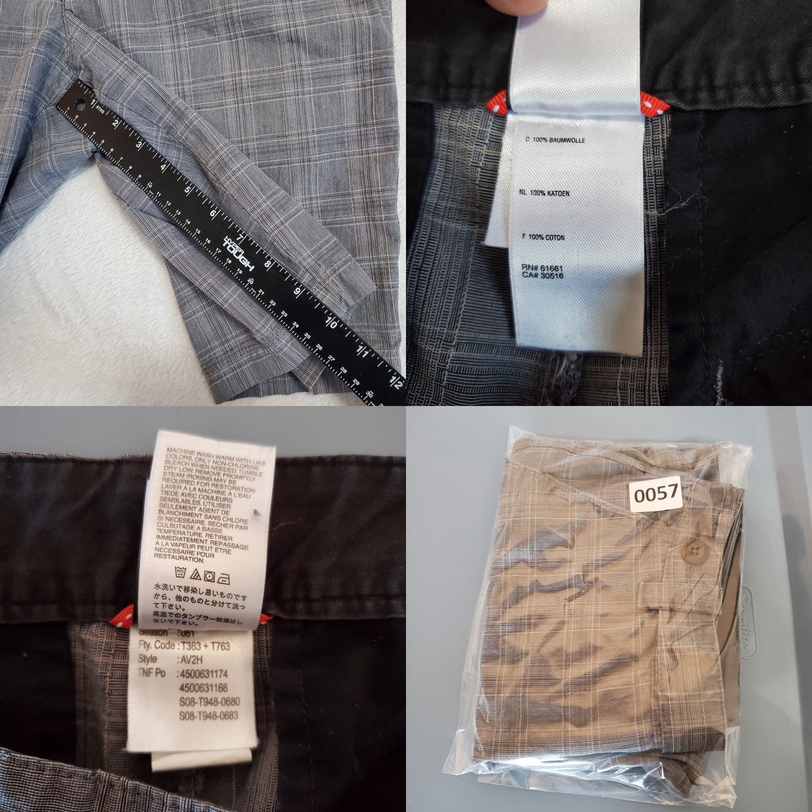 The North Face VINTAGE The North Face Bermuda Shorts Women 8 Gray Plaid 100% Cotton Hiking Camping Size 30" / US 8 / IT 44 - 8 Thumbnail