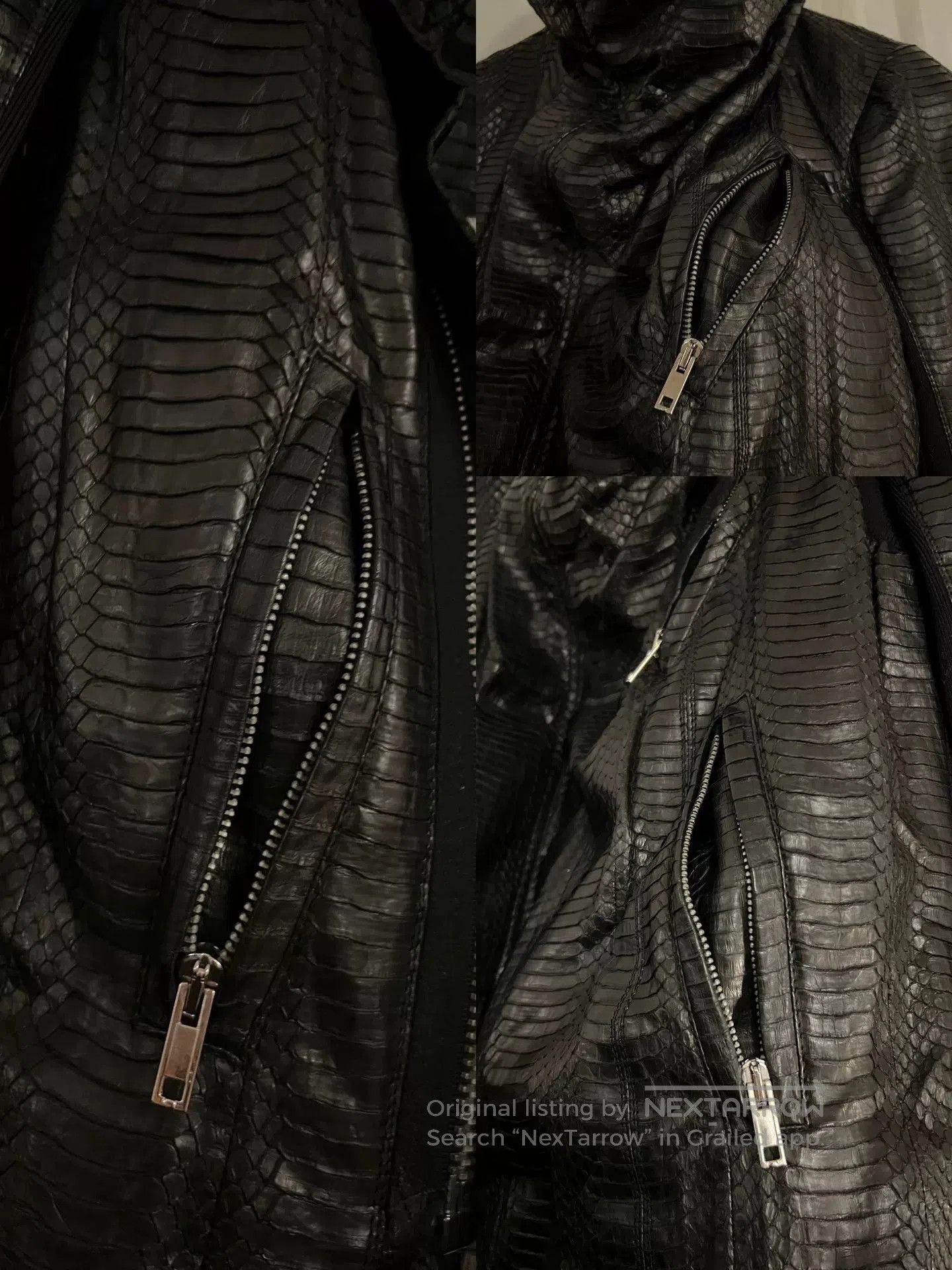 Rick Owens rare rick owens snakeskin motorcycle jacket. Size M / US 6-8 / IT 42-44 - 4 Thumbnail