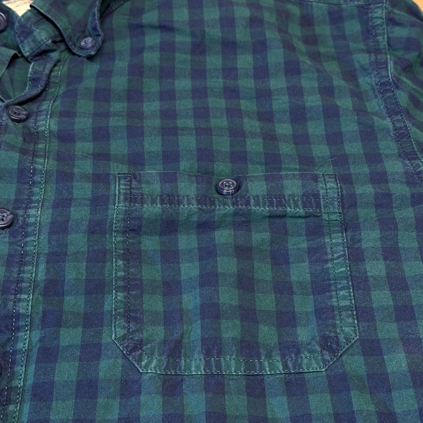 The Mountain Blue Mountain Shirt Mens Large Green Blue Check Plaid Button Up Long Sleeve Size US L / EU 52-54 / 3 - 3 Thumbnail