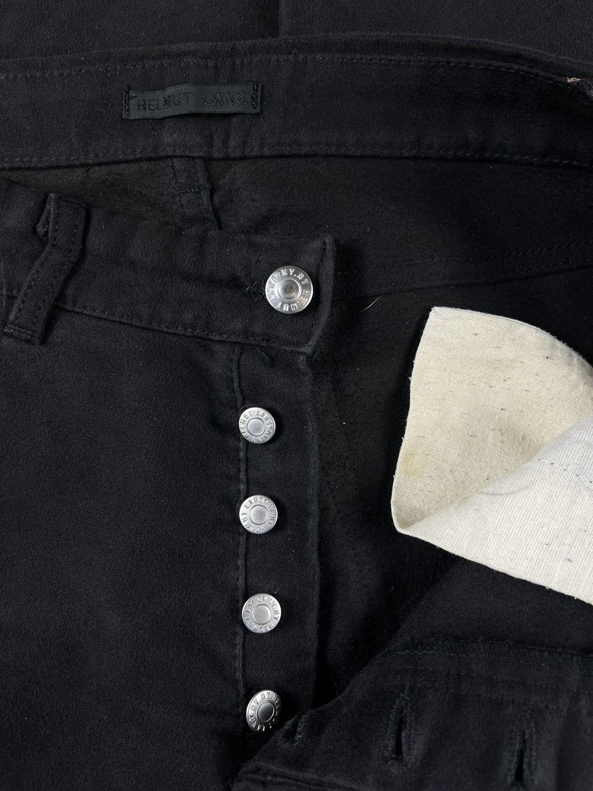 Helmut Lang × Vintage AW00 Helmut Lang Black Moleskin Cotton 5 Pocket Pants Size US 32 / EU 48 - 5 Thumbnail
