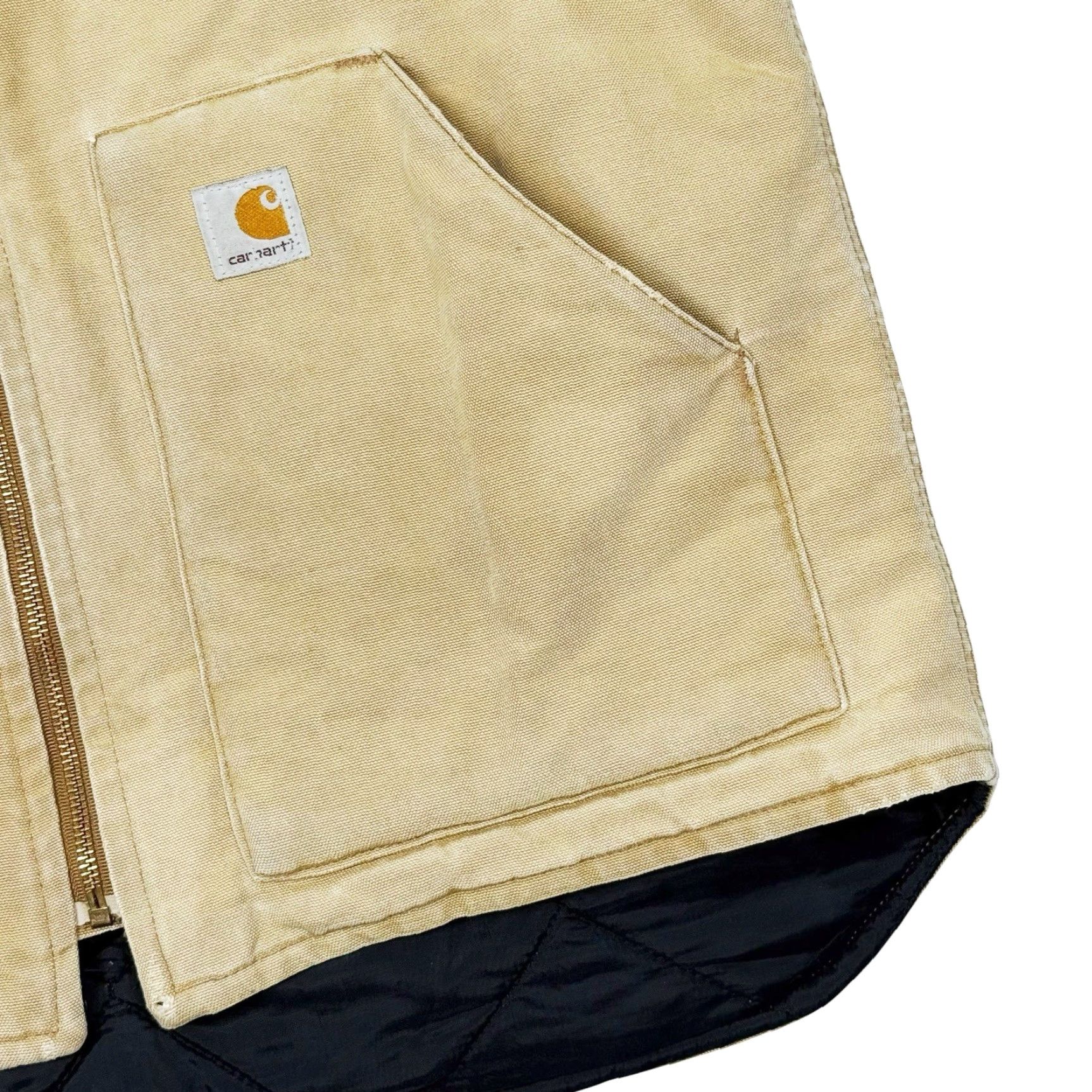 Carhartt VTG Carhartt Vest Quilted Lined Brown Canvas Mens L 90s Workwear Wind-Resistant Pockets Zip Full Zip Lined Carhartt V01 BRN Size US L / EU 52-54 / 3 - 2 Thumbnail