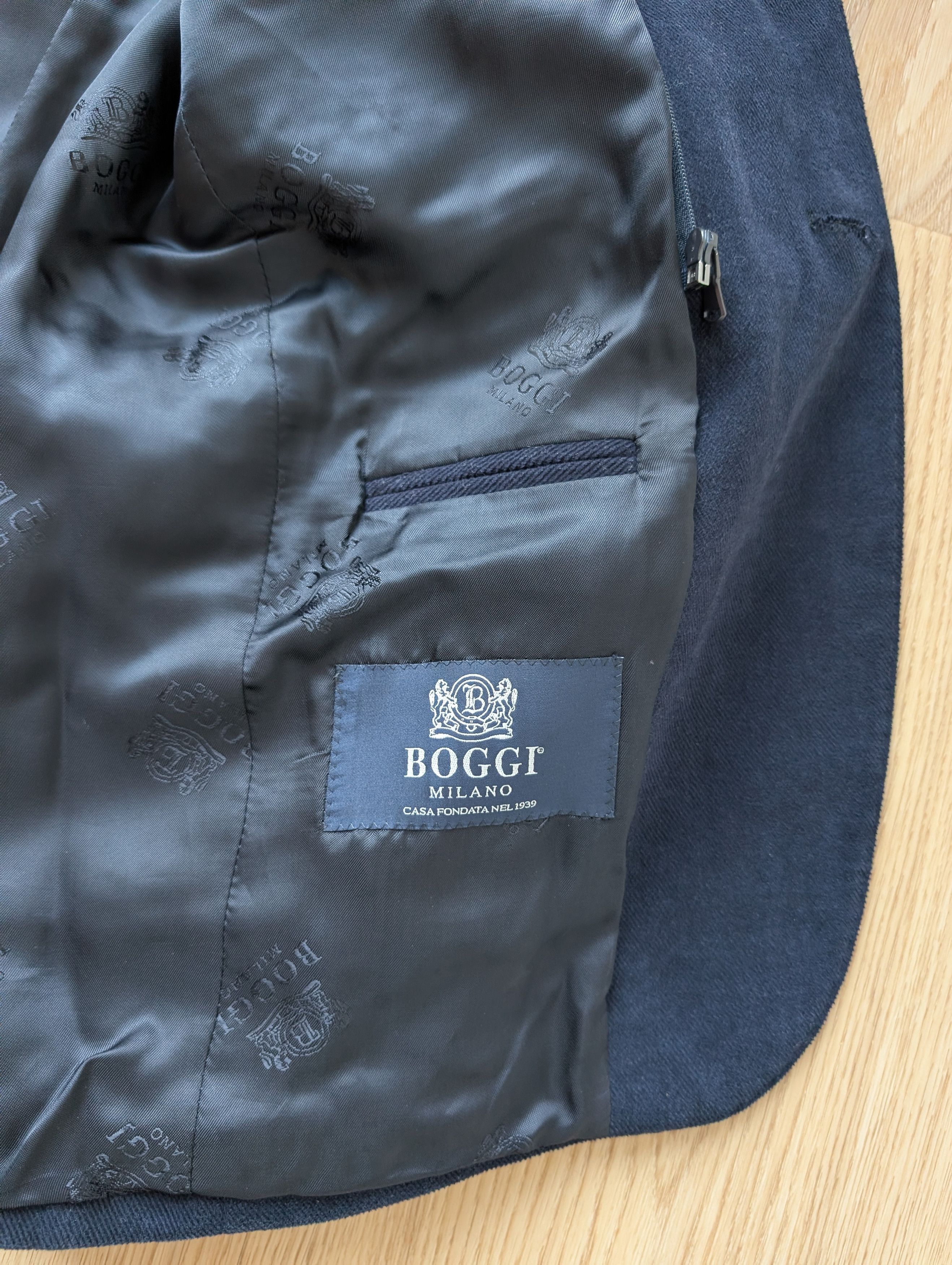 Boggi Boggi Milano Cotton Blazer Sport Coat Jacket With Inner Vest Size 46R - 13 Thumbnail