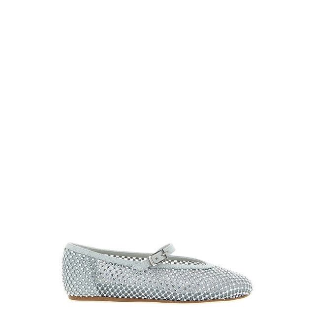 LE SILLA Gilda Silver Ballerina Flats New & Authentic (Women