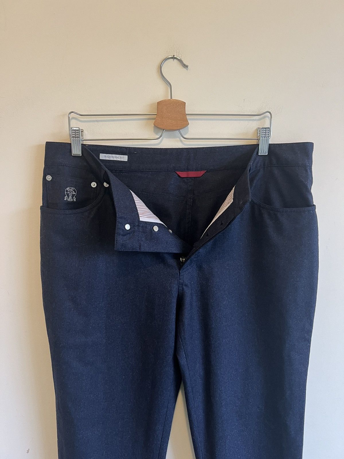 Brunello Cucinelli Bruno Cucinelli Traditional Fit Wool Pants Size US 38 / EU 54 - 5 Thumbnail