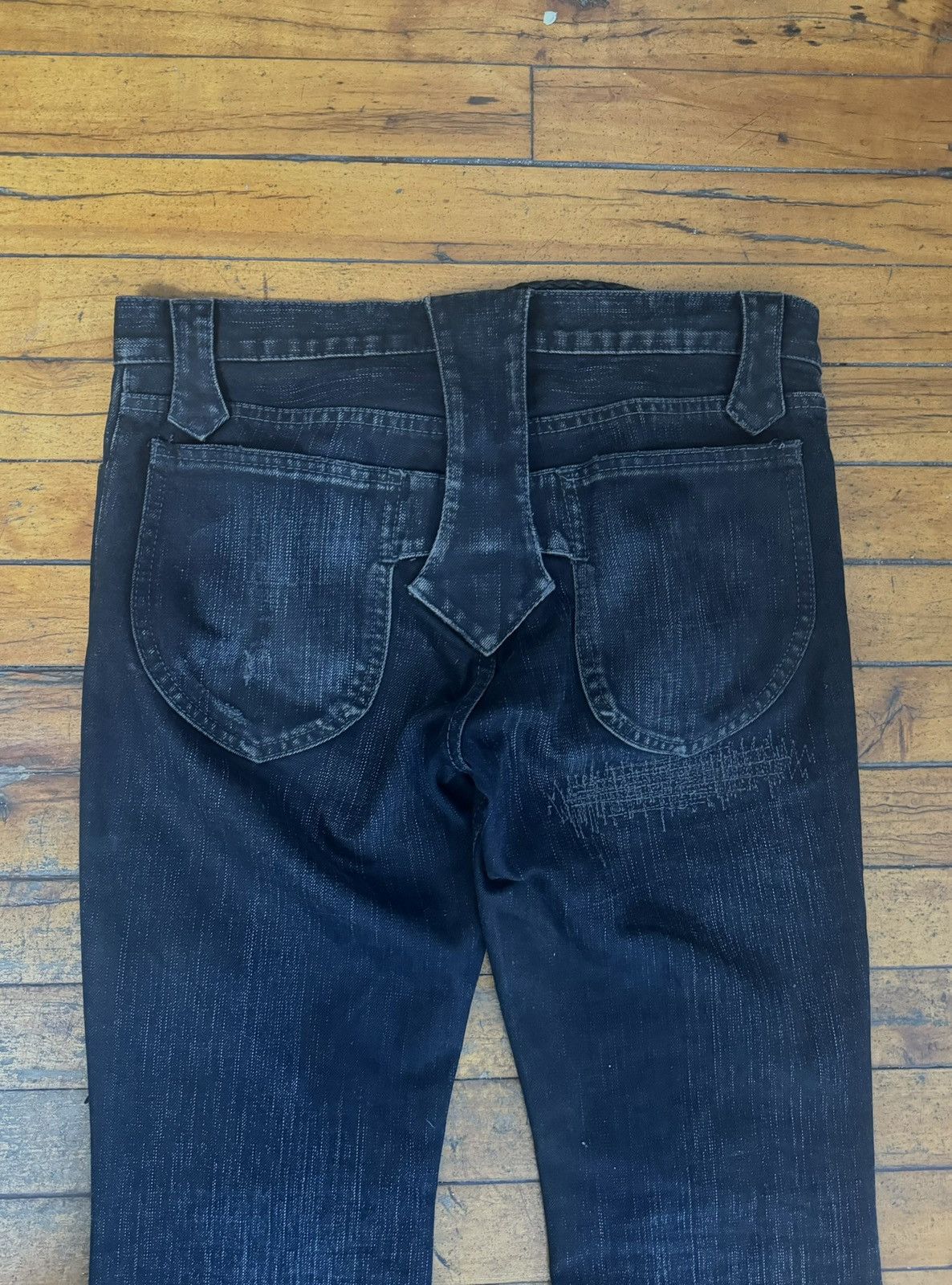 If Six Was Nine Veronica x Led Rechwe Pachacuti Guerilla Flare Lace Up Denim Size US 30 / EU 46 - 6 Thumbnail