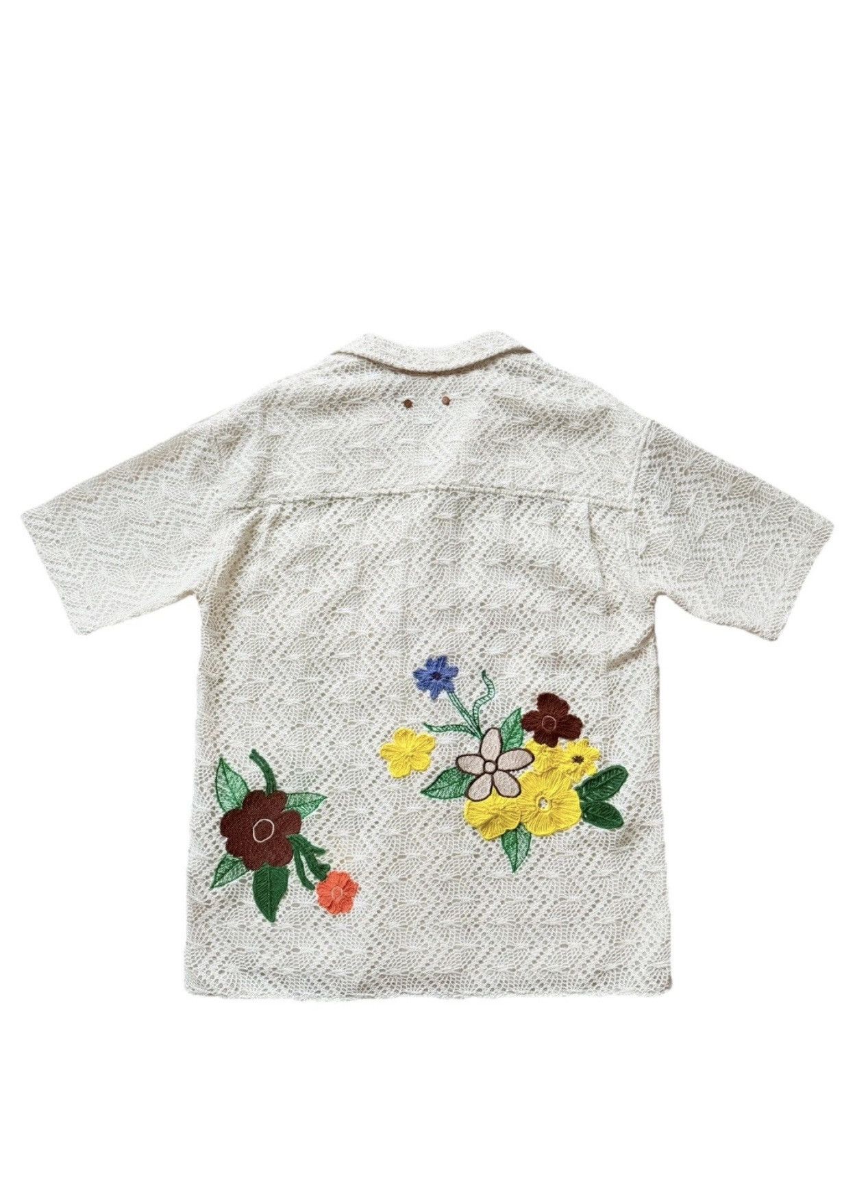 Andersson Bell Andersson Bell White Floral Shirt Size US L / EU 52-54 / 3 - 2 Thumbnail