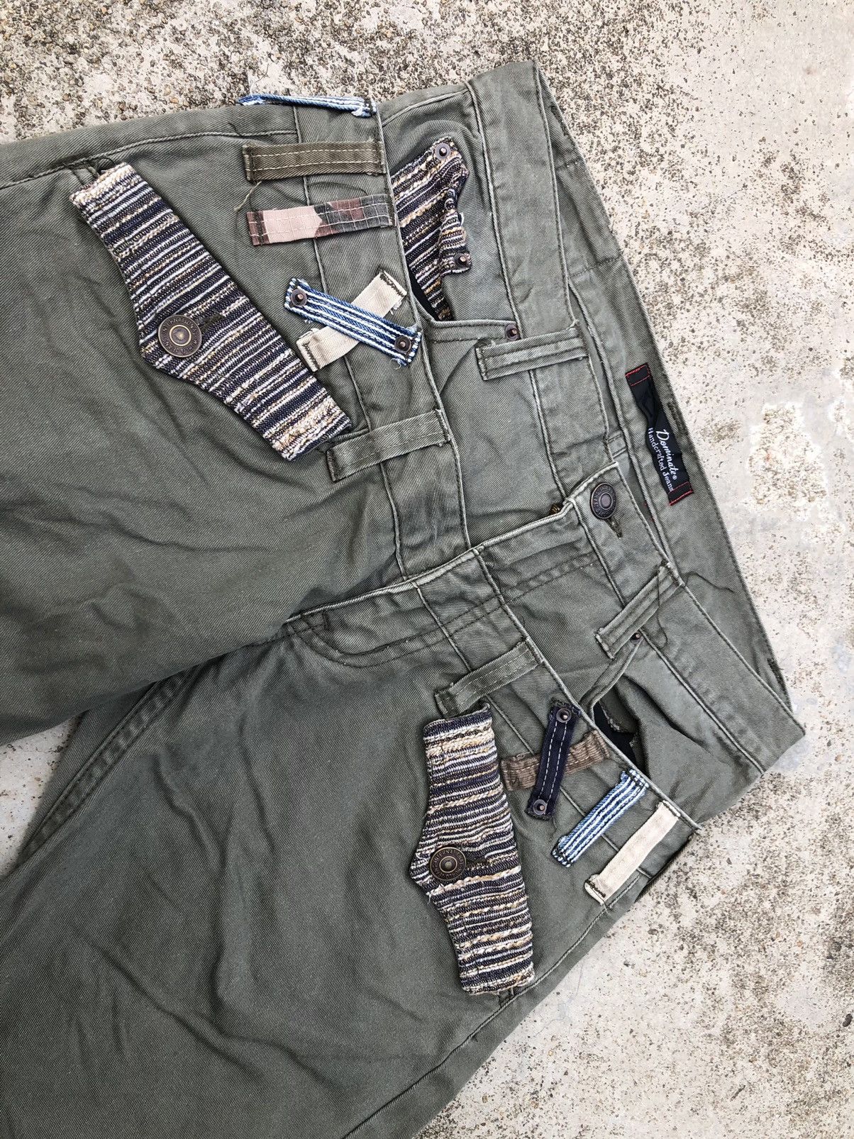 Japanese Brand DOUBLE WAIST GREEN ARMY PANT BY DOMINATE Size US 30 / EU 46 - 7 Thumbnail