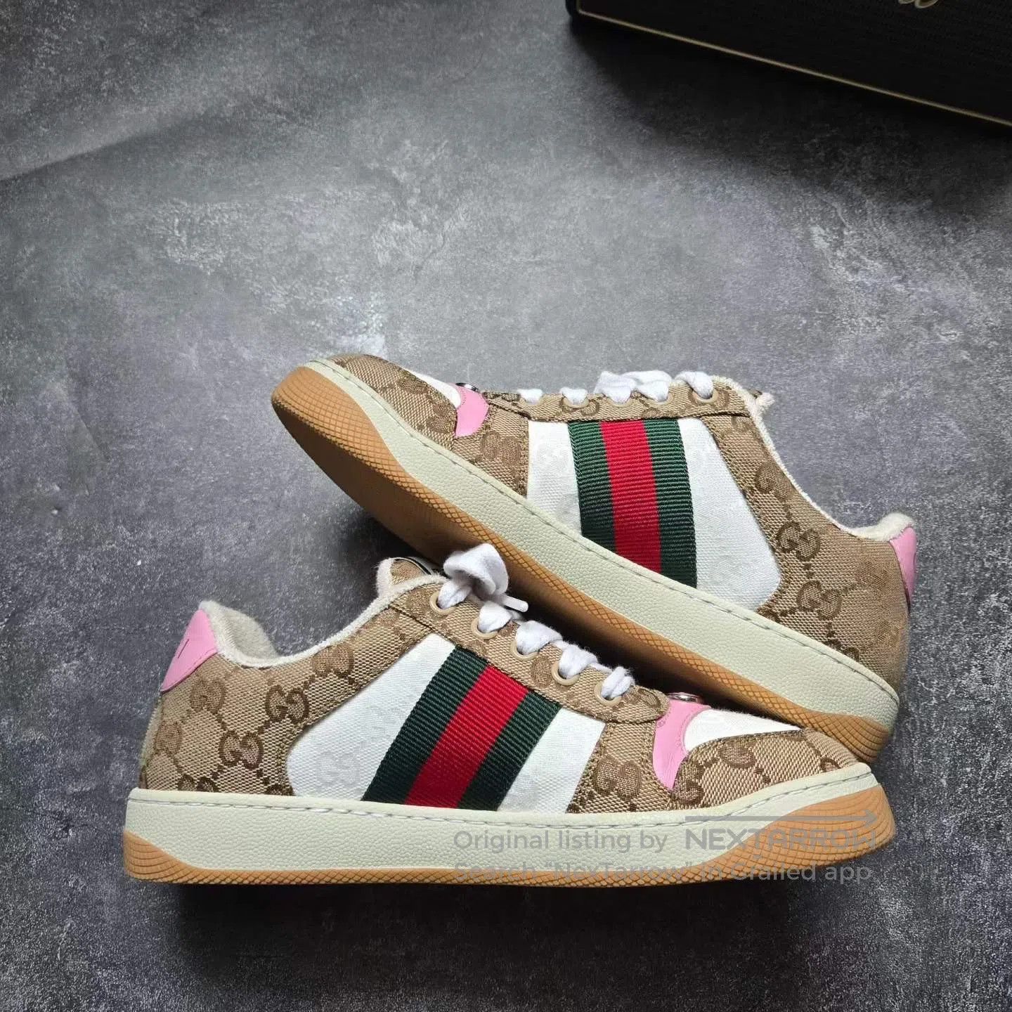 Gucci Guicci Pink Printed Monogrammed Dirty Shoes| Size US 6 / IT 36 - 8 Thumbnail