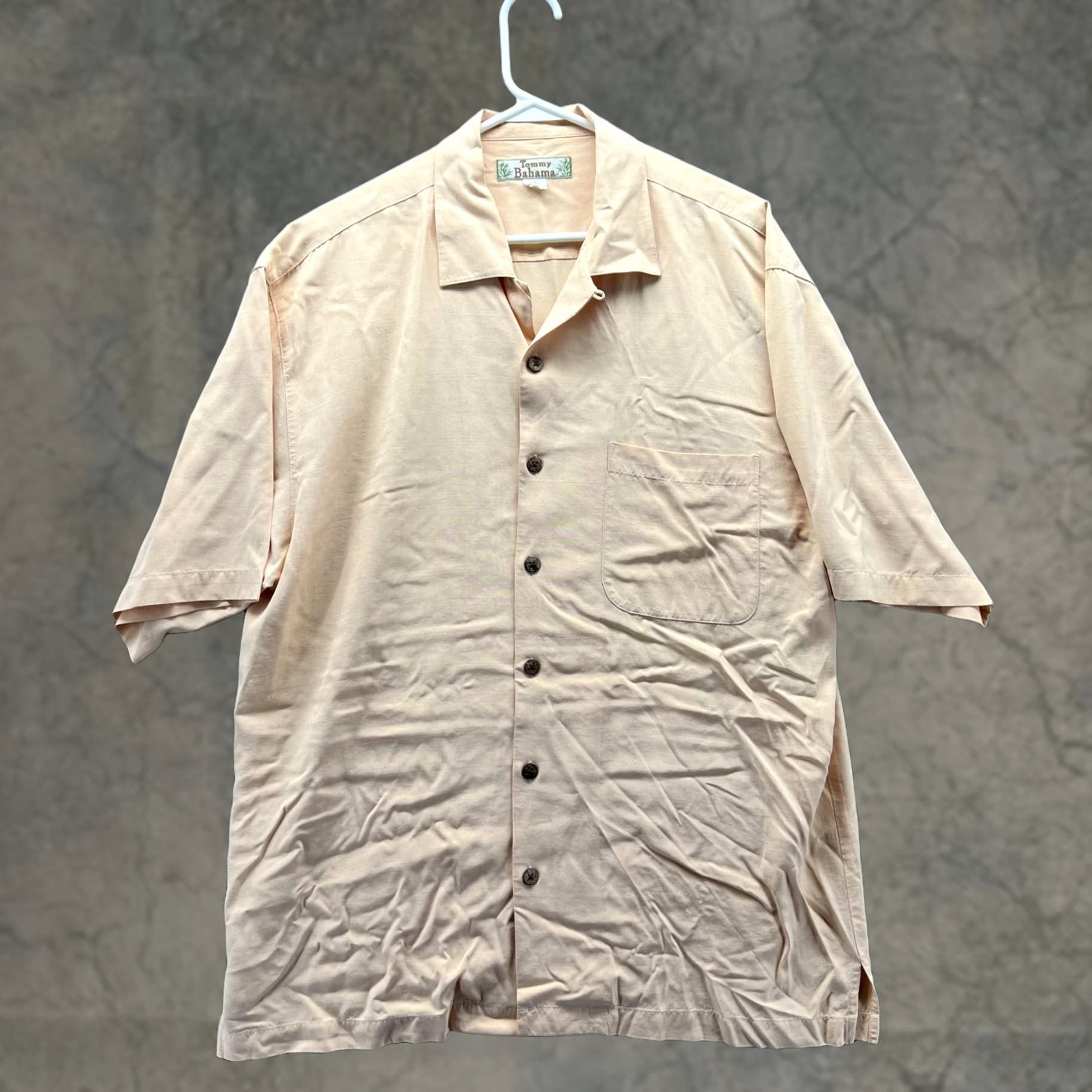 Tommy Bahama Tommy Bahama Shirt Men M Orange Silk Button-Up Button-Down Casual Preppy Short Sleeve Modern Classic Size US M / EU 48-50 / 2 - 1 Thumbnail