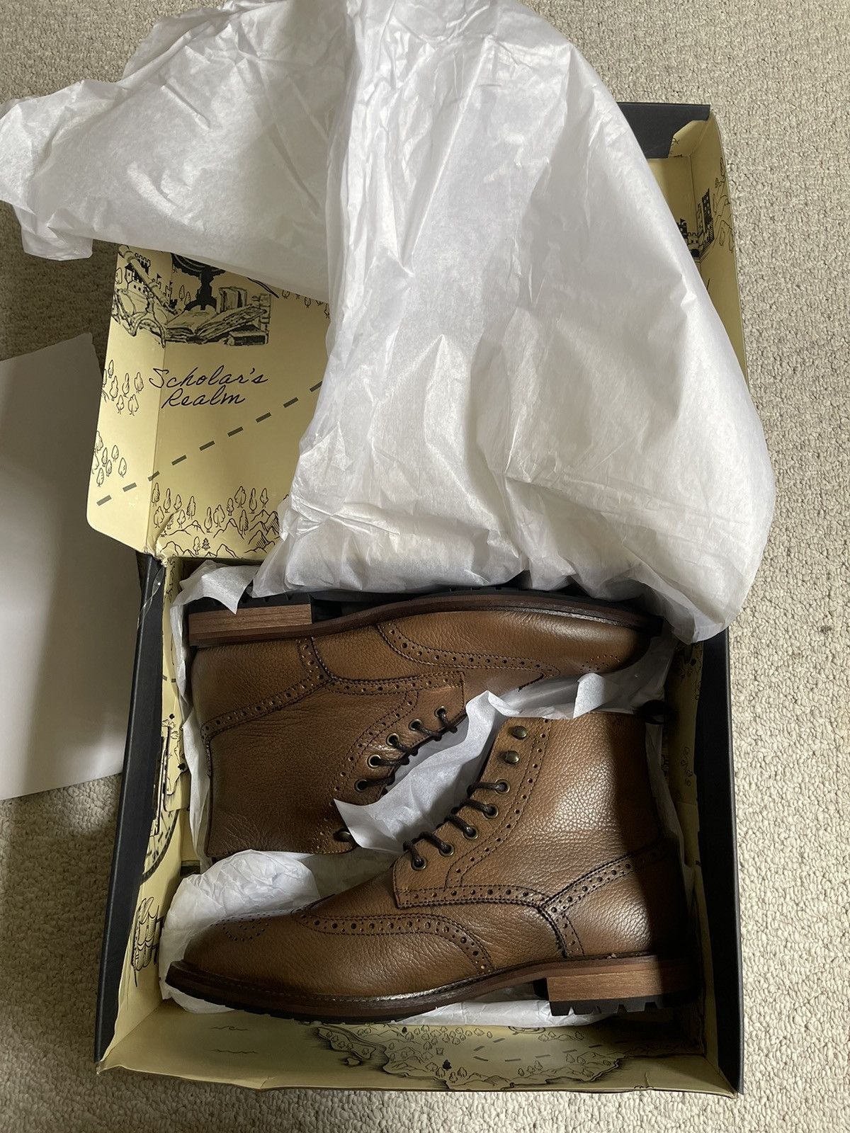 Banana Republic Wingtip leather boots Size US 12 / EU 45 - 2 Thumbnail
