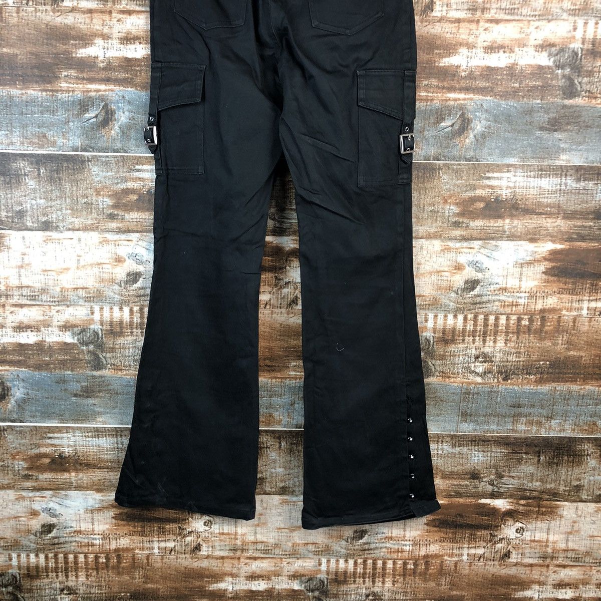 Japanese Brand Jocky Gal Black bootcut Cargo Multipocket Pants #A2559 Size 26" / US 2 / IT 38 - 16 Thumbnail