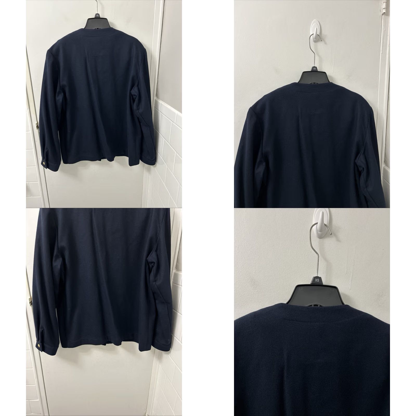 Vintage VINTAGE LL Bean Jacket Womens 16 Navy 100% Wool Cardigan Gold Buttons Solid Coat Women 100% Wool Hash Size XXL / US 16-18 / IT 52-54 - 8 Thumbnail