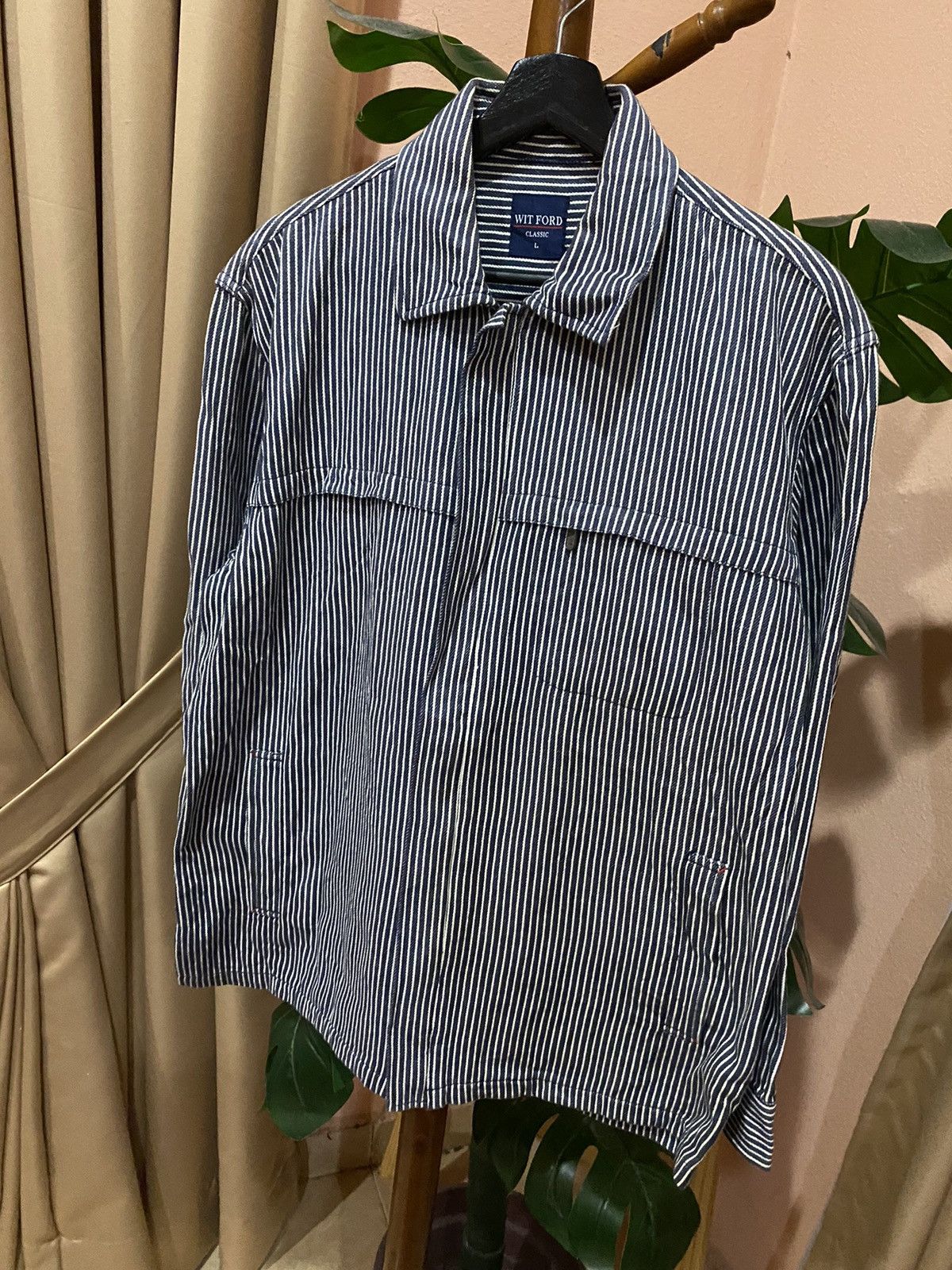 Vintage Wit Ford Classic Striped Workwear Jacket - Vintage Japanese Size US L / EU 52-54 / 3 - 4 Thumbnail