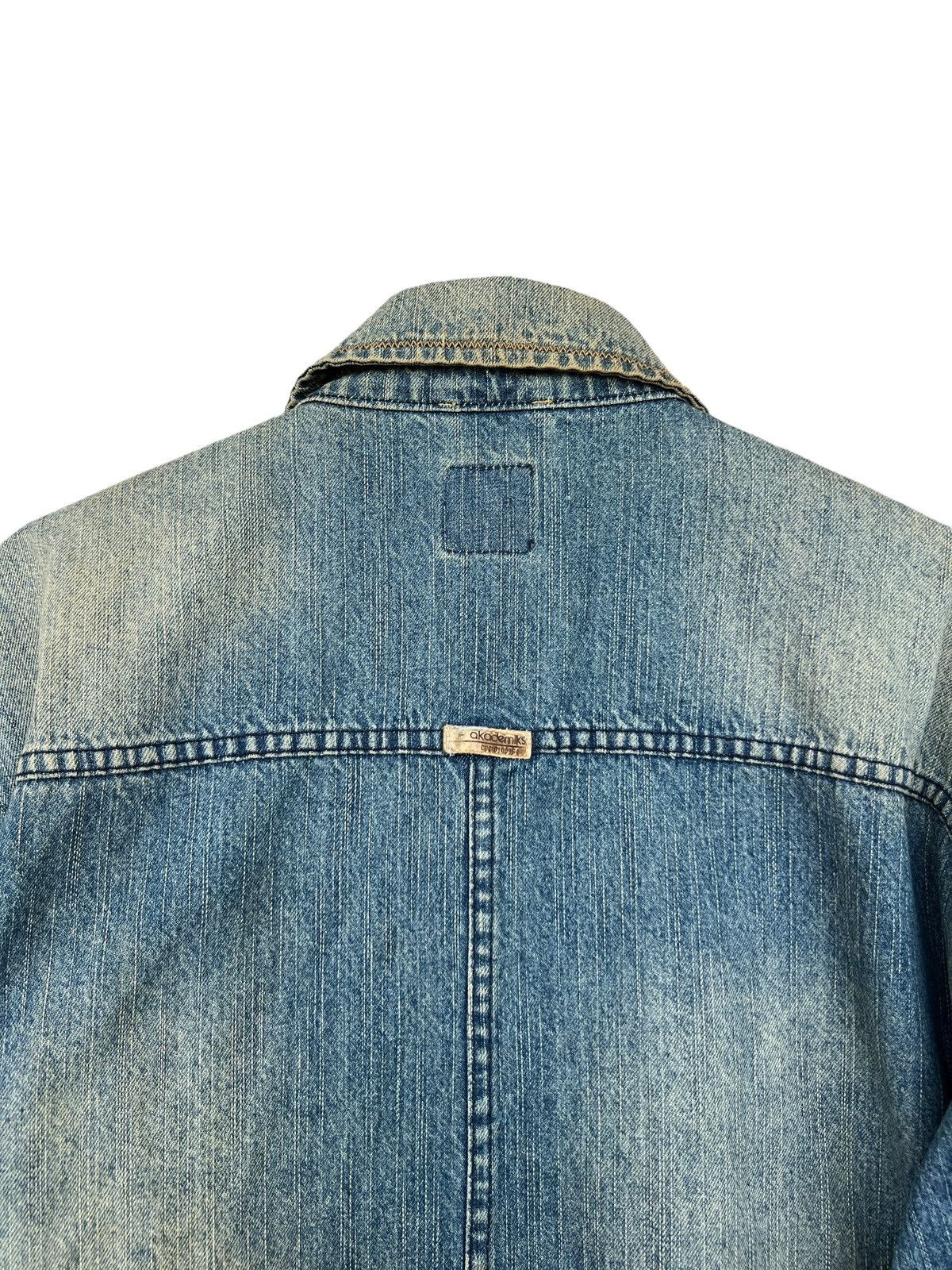 Akademiks Vintage Y2K Akademiks Sandwash Faded Chore Denim Jacket Size US XL / EU 56 / 4 - 4 Thumbnail