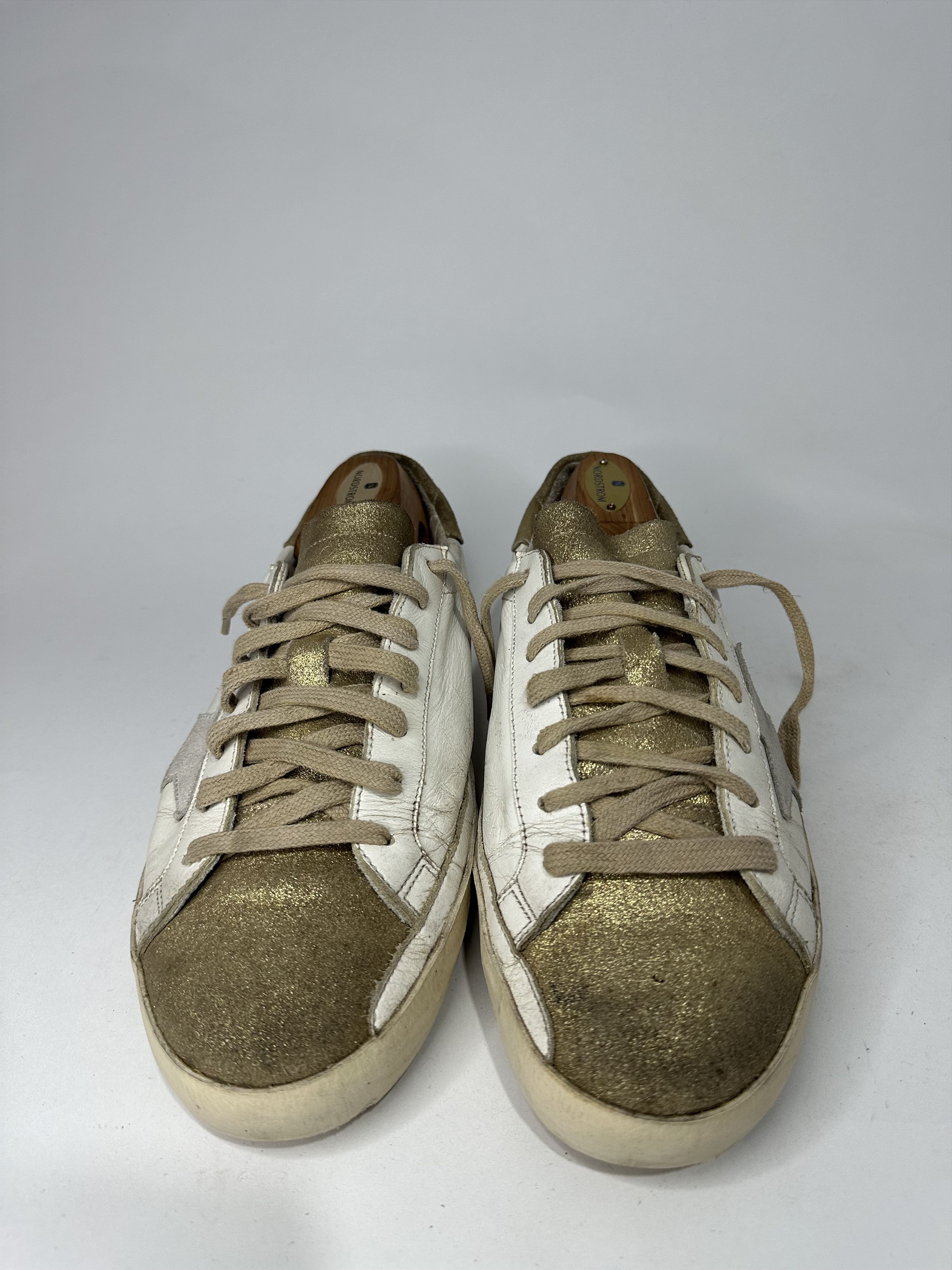 Golden Goose Golden Goose Superstar Gold and White Leather Sneakers. Size US 8 / EU 41 - 3 Thumbnail