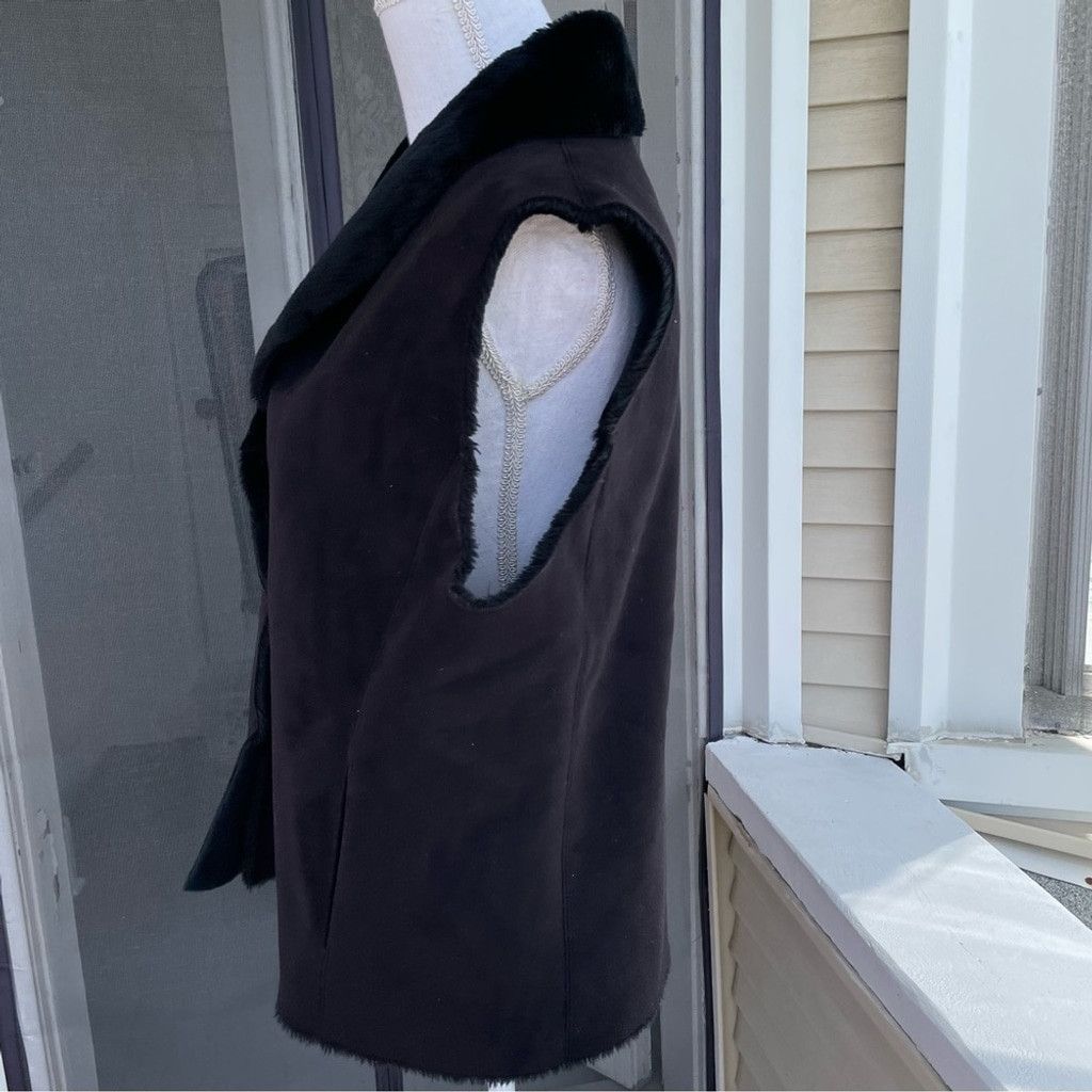 Lauren Ralph Lauren Lauren Ralph Lauren Faux Vegan Suede & Fur Line Vest Size LP Size L / US 10 / IT 46 - 4 Thumbnail