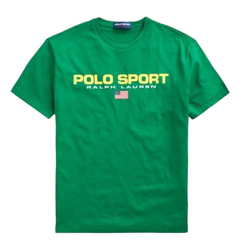 VTG Polo Sport Ralph Lauren Classic Fit T-Shirt Neon Green M