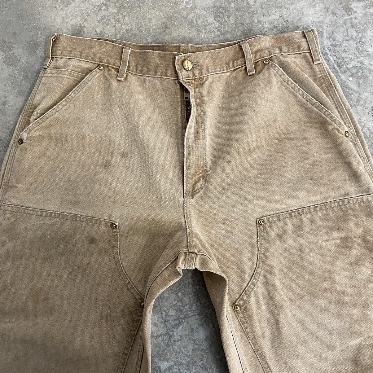 Carhartt Vintage Carhartt Double Knee Faded Tan Carpenter Pants Size US 35 - 13 Thumbnail