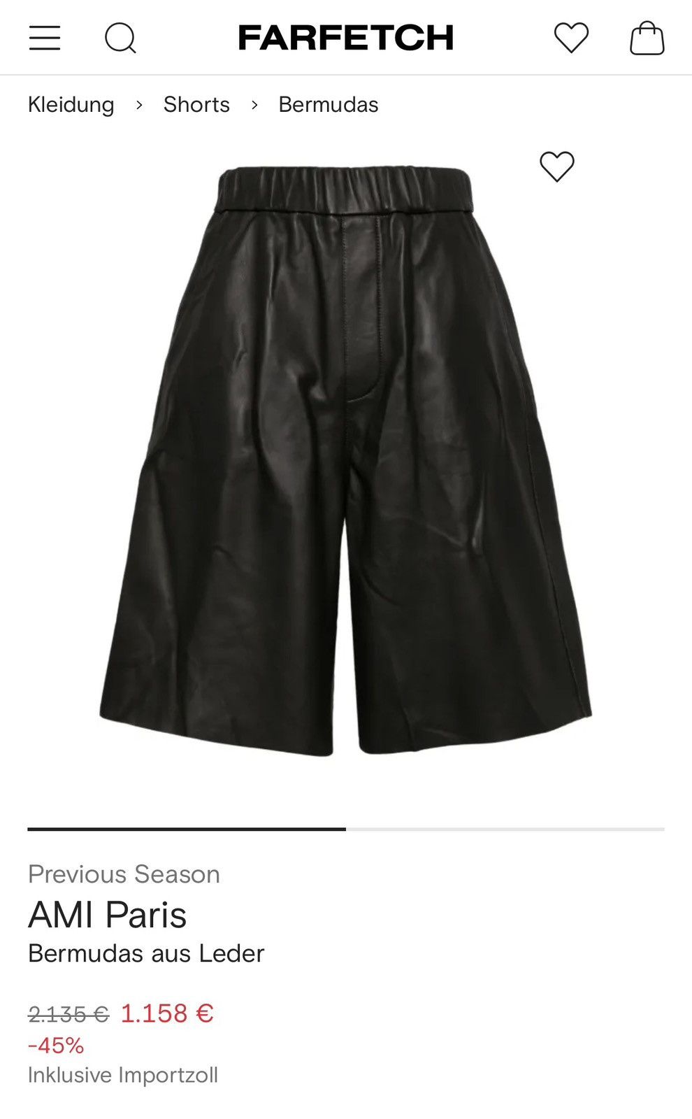 AMI New ! $1160 Ami Paris Dark Olive Green Lamb Leather Bermudas Size US 32 / EU 48 - 17 Thumbnail