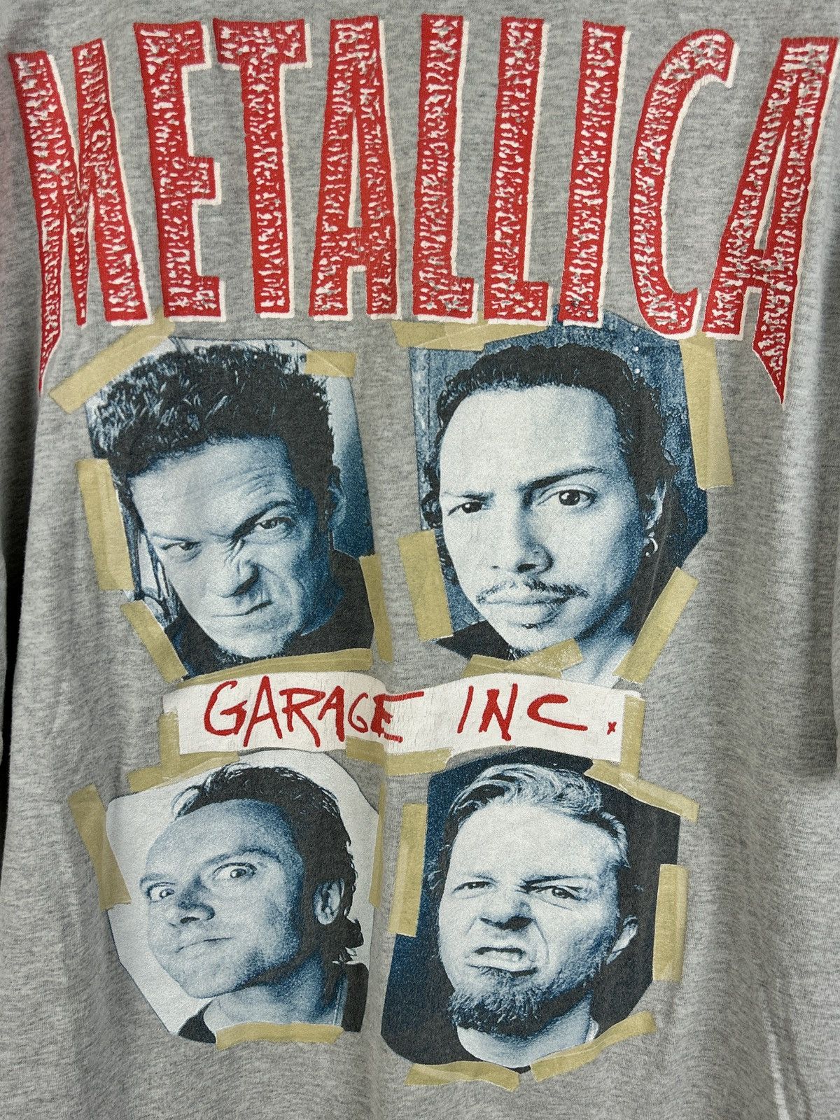 Band Tees 90s Vintage Metallica Garage Inc Faces Logo T-Shirt Size US XL / EU 56 / 4 - 2 Thumbnail