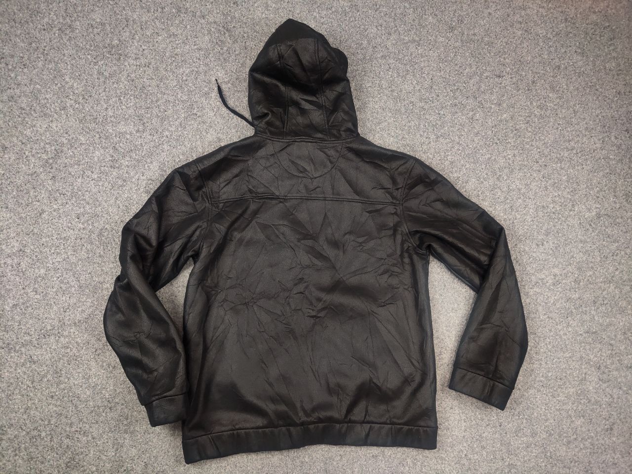 Billabong Billabong Faux Leather Black Bomber Hooded Jacket Vintage Size US XL / EU 56 / 4 - 11 Thumbnail