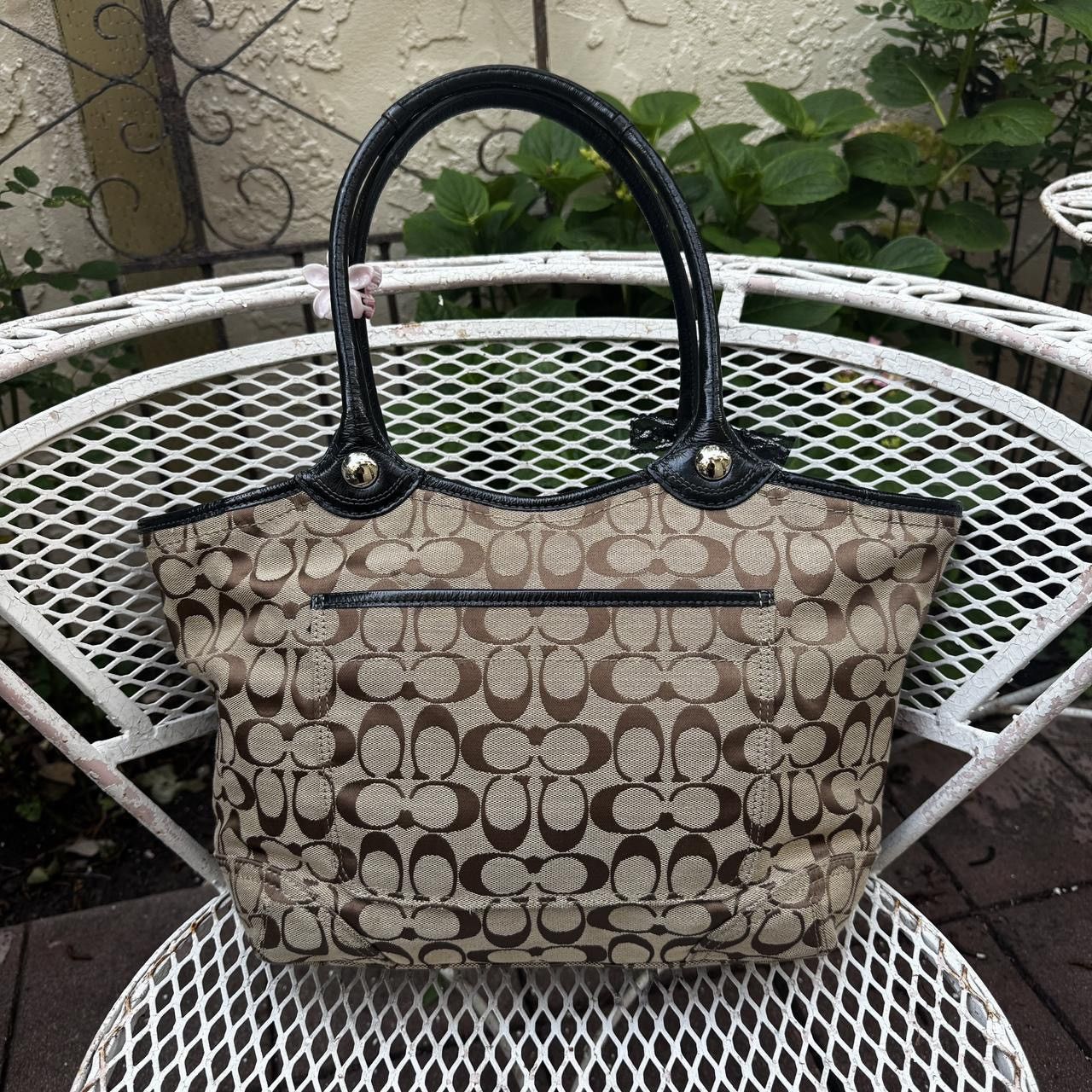 Coach Coach Monogramed Tan & Black Tote Size ONE SIZE - 2 Thumbnail