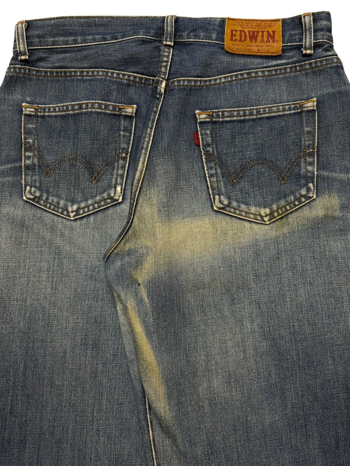 Edwin Vintage 90s Edwin 503z Blue Faded Wash Distressed Wide Leg Size US 30 / EU 46 - 5 Thumbnail