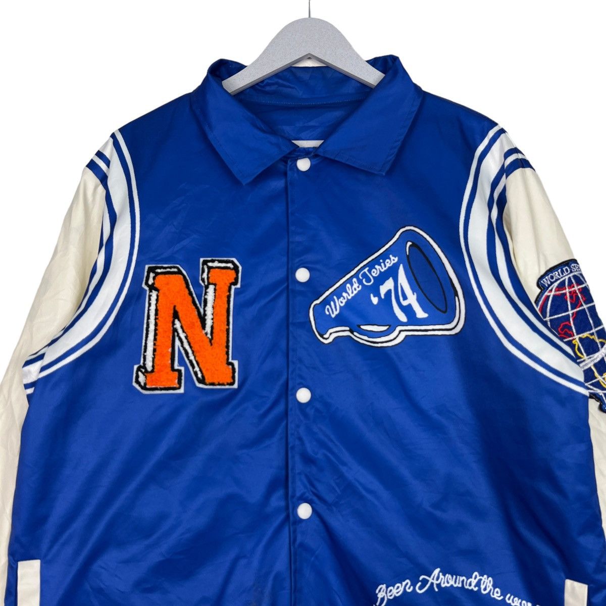 Japanese Brand 🔥 JAPANESE STREETWEAR DEFEND DIGNITY SATIN BOMBER JACKET Size US XL / EU 56 / 4 - 4 Thumbnail