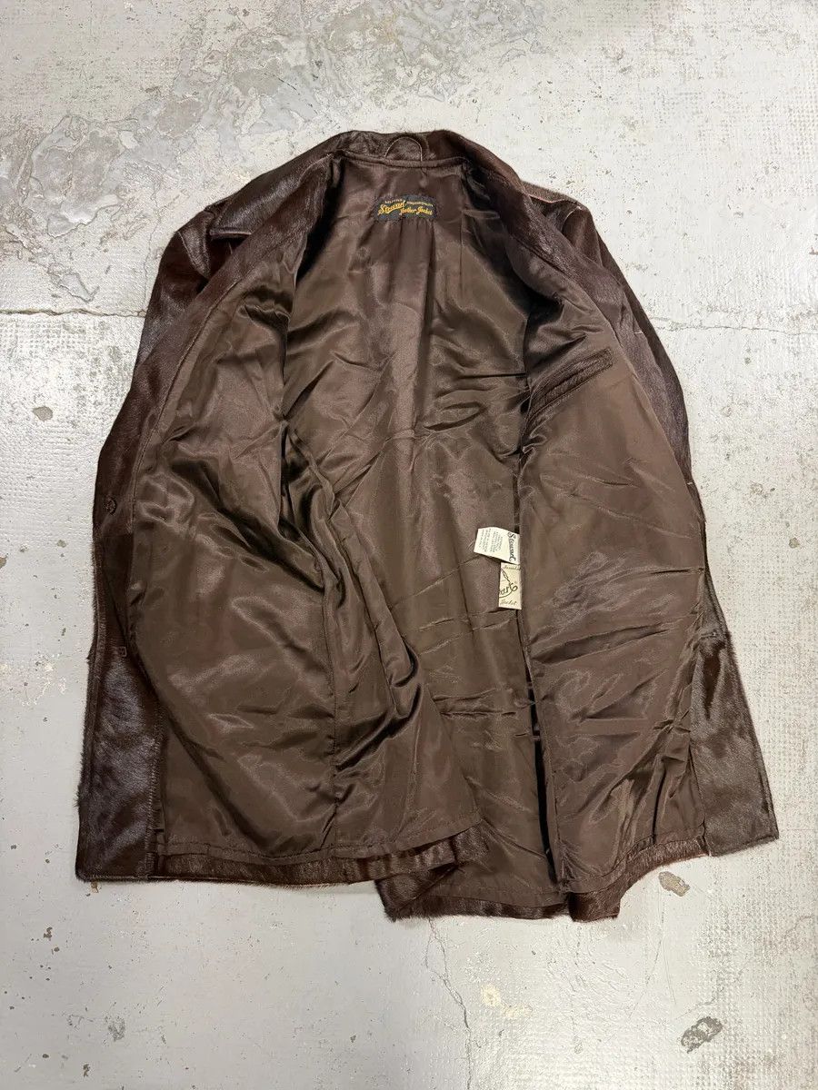 Vintage 1990s Archive Brown Pony Hair Leather Long Coat Size US M / EU 48-50 / 2 - 6 Thumbnail