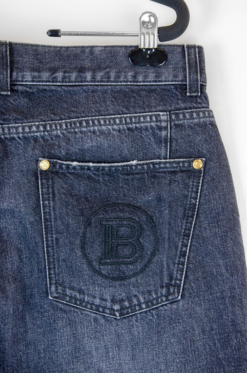 Balmain Balmain Carrot Fit Jeans Logo Pocket Dark Blue - Size IT44 Size 30" / US 8 / IT 44 - 8 Thumbnail