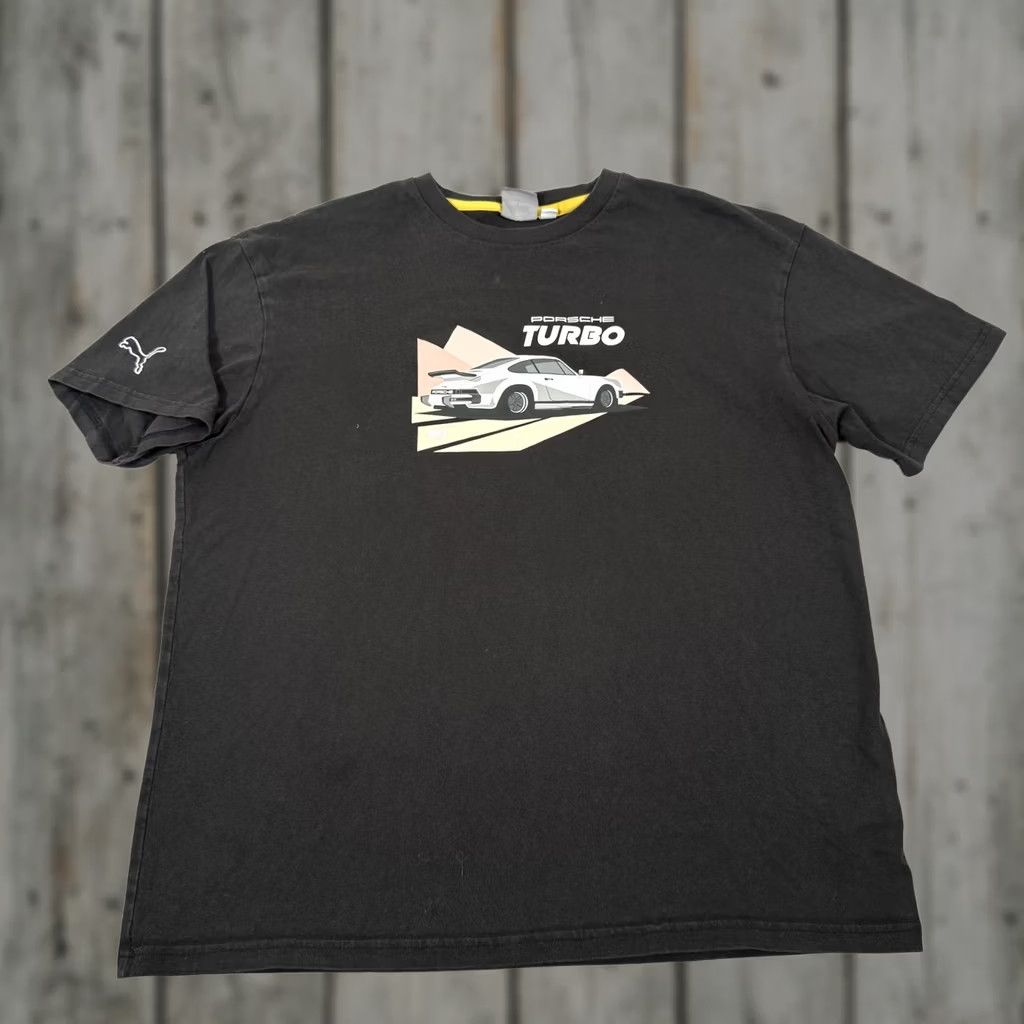 Puma Puma Shirt Mens Large Black Porsche 911 Turbo Car Tee Racing Stretch Cotton Size US L / EU 52-54 / 3 - 1 Thumbnail