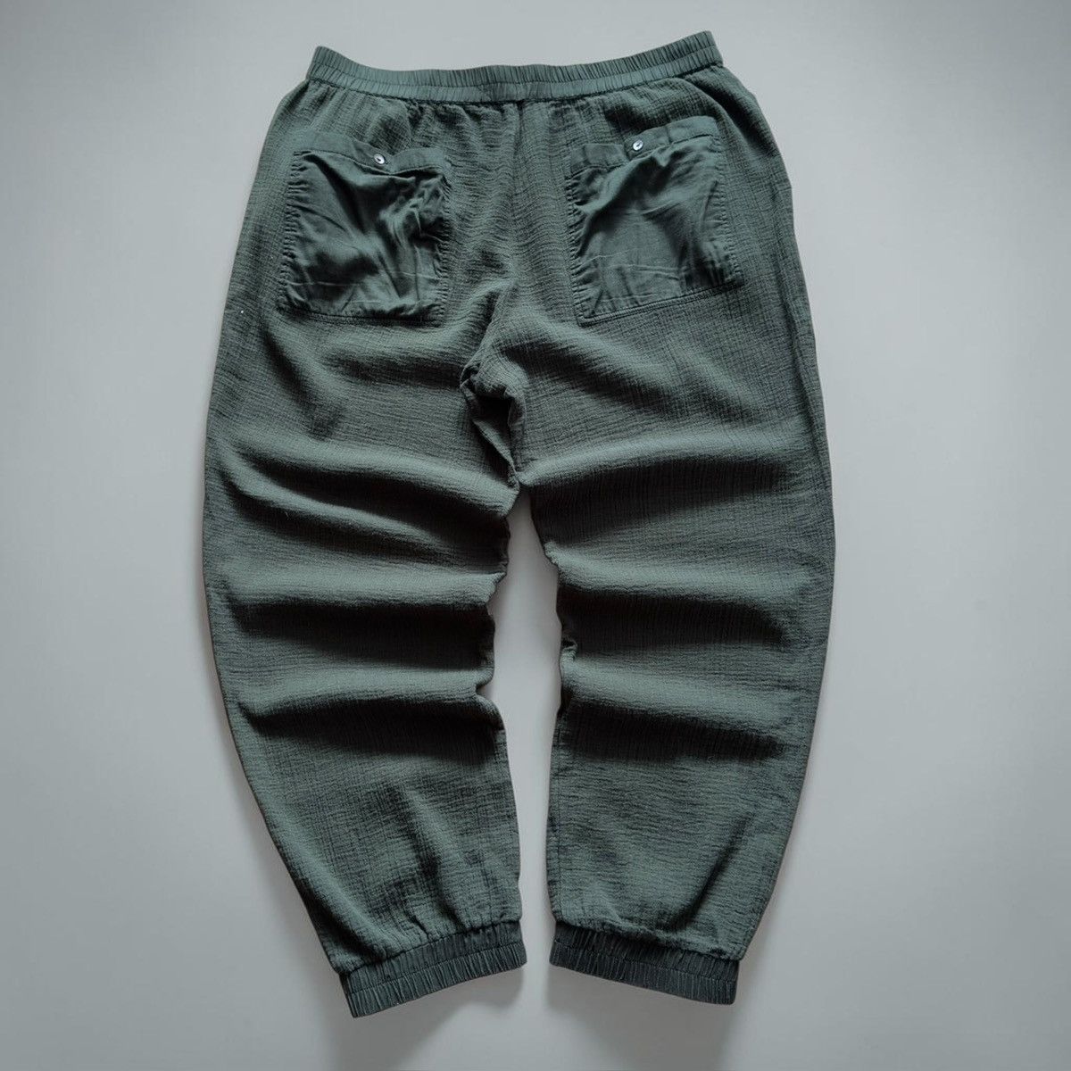 Gudrun Sjoden Gudrun Sjödén Relaxed Fit Textured Muslin Pants Green M Size 30" / US 8 / IT 44 - 1 Thumbnail